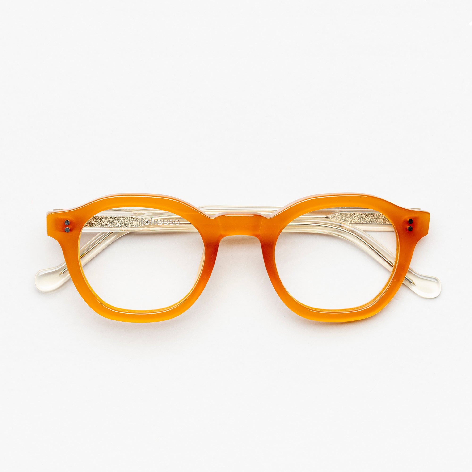 The Dean Paradox N8 — eyeglasses, Mazzucchelli 1849 acetate frame, round shape, Paradox N8 pattern.
