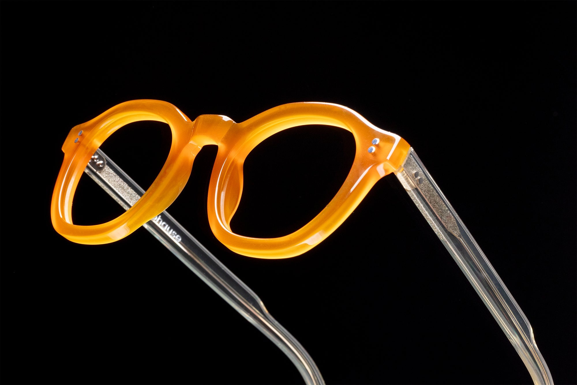 The Dean Paradox N8 — eyeglasses, Mazzucchelli 1849 acetate frame, round shape, Paradox N8 pattern.