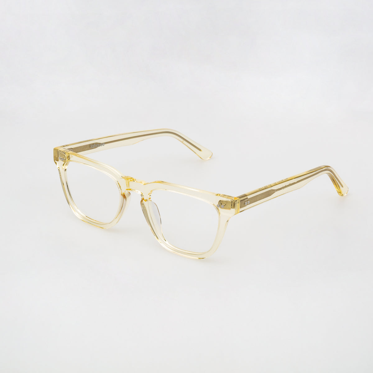 The Dylan Air, eyeglasses, Mazzucchelli 1849 acetate frame, cat-eye shape, in clear crystal.