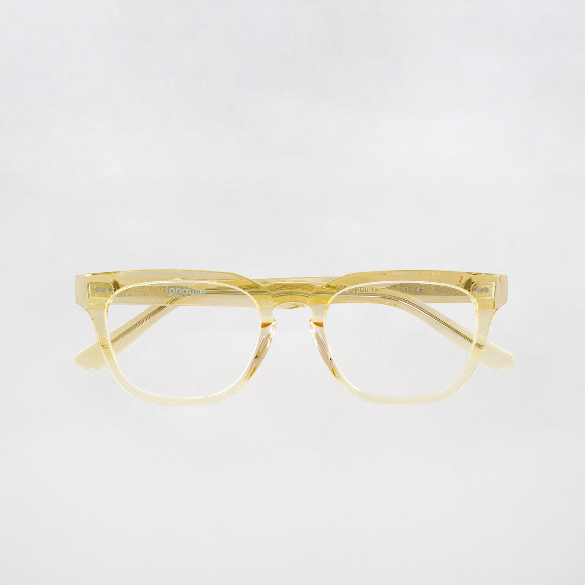 The Dylan Air, eyeglasses, Mazzucchelli 1849 acetate frame, cat-eye shape, in clear crystal.