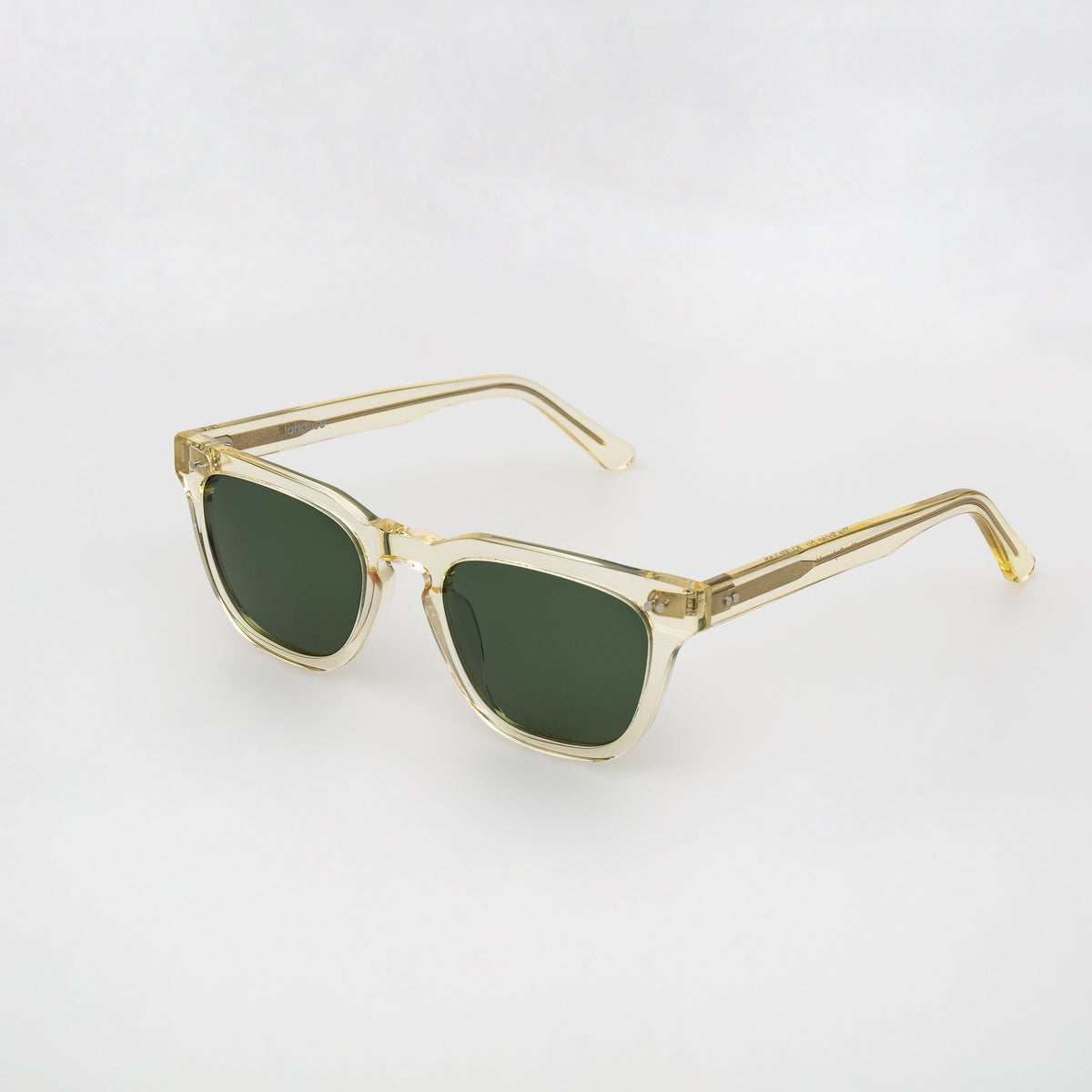 The Dylan Air Sunglasses, Mazzucchelli 1849 acetate frame, round shape, in clear crystal.