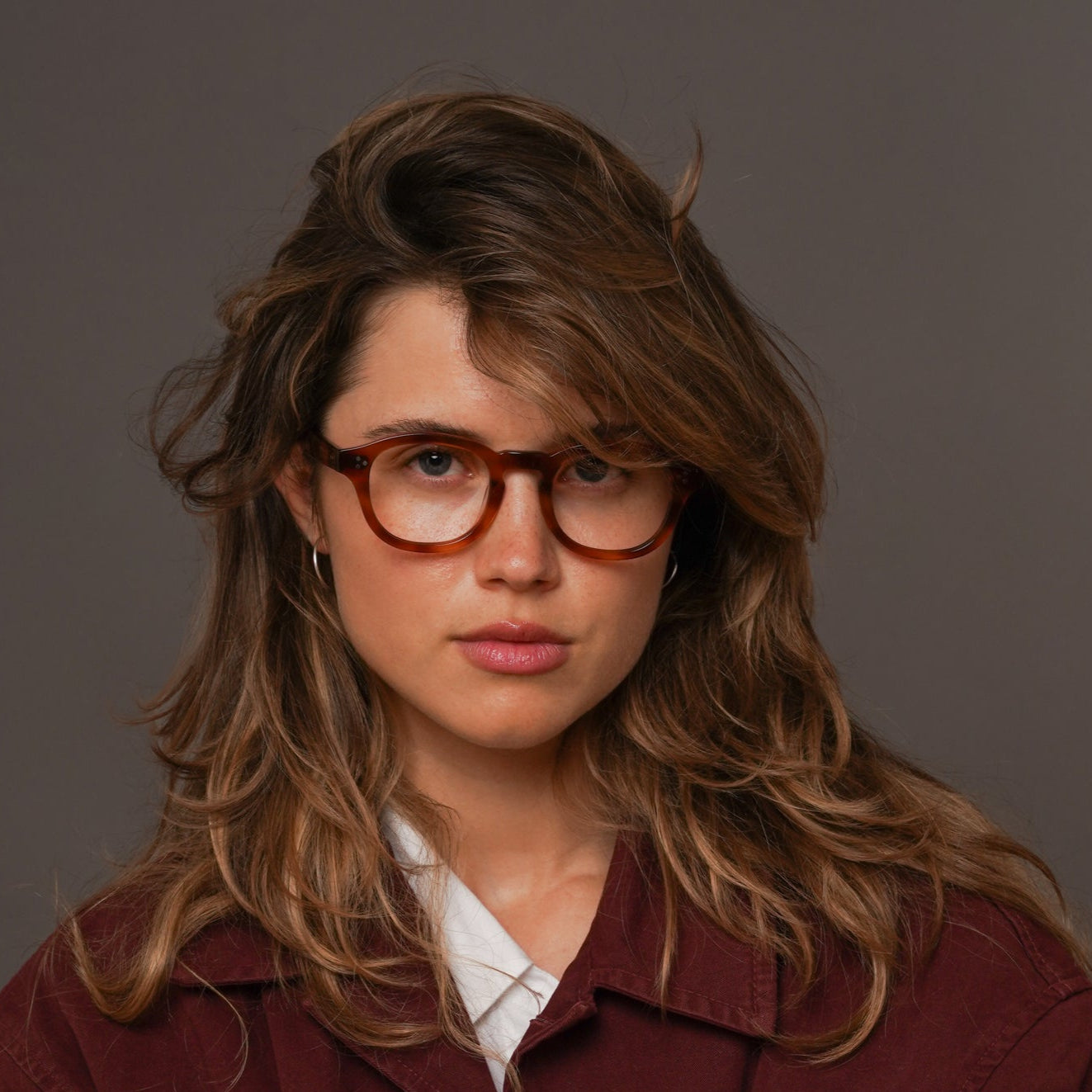 The Evans Scotch — eyeglasses, Mazzucchelli 1849 acetate frame, round shape, in whisky amber.