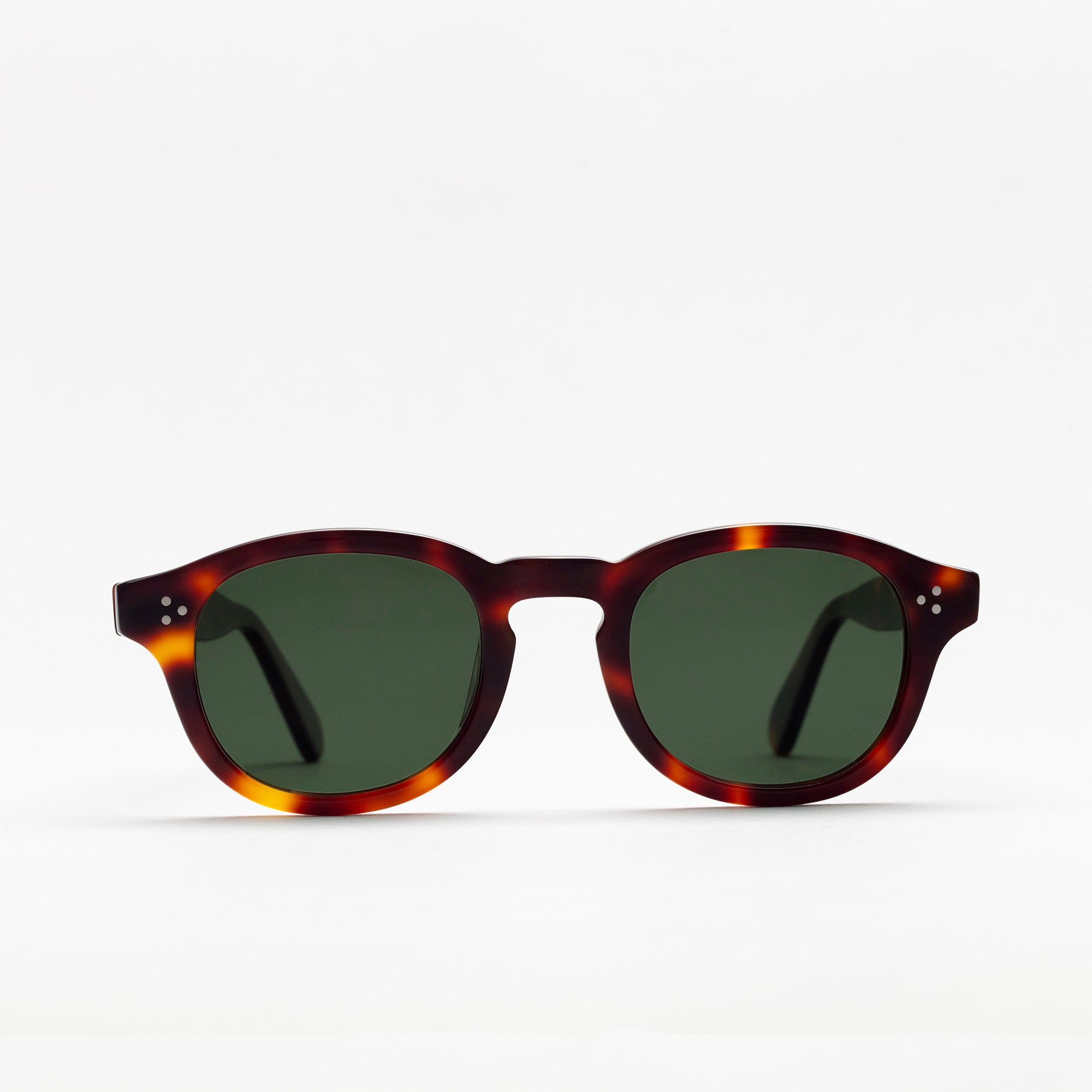 The Evans Tortoise Sunglasses, Mazzucchelli 1849 acetate frame, round shape, in tortoise.