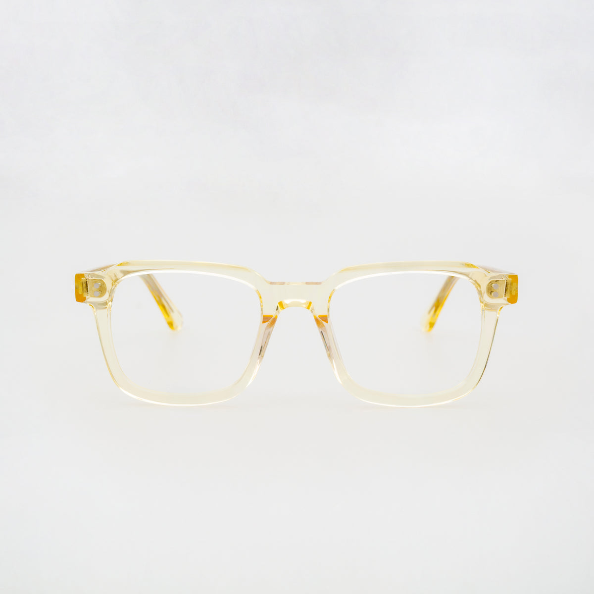 The Hoffman Air, eyeglasses, Mazzucchelli 1849 acetate frame, square shape, in clear crystal.