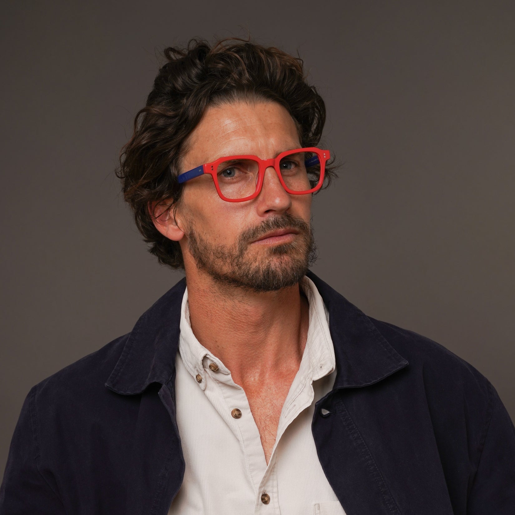 The Hoffman Dubuffet — eyeglasses, Mazzucchelli 1849 acetate frame, square shape, Dubuffet finish.