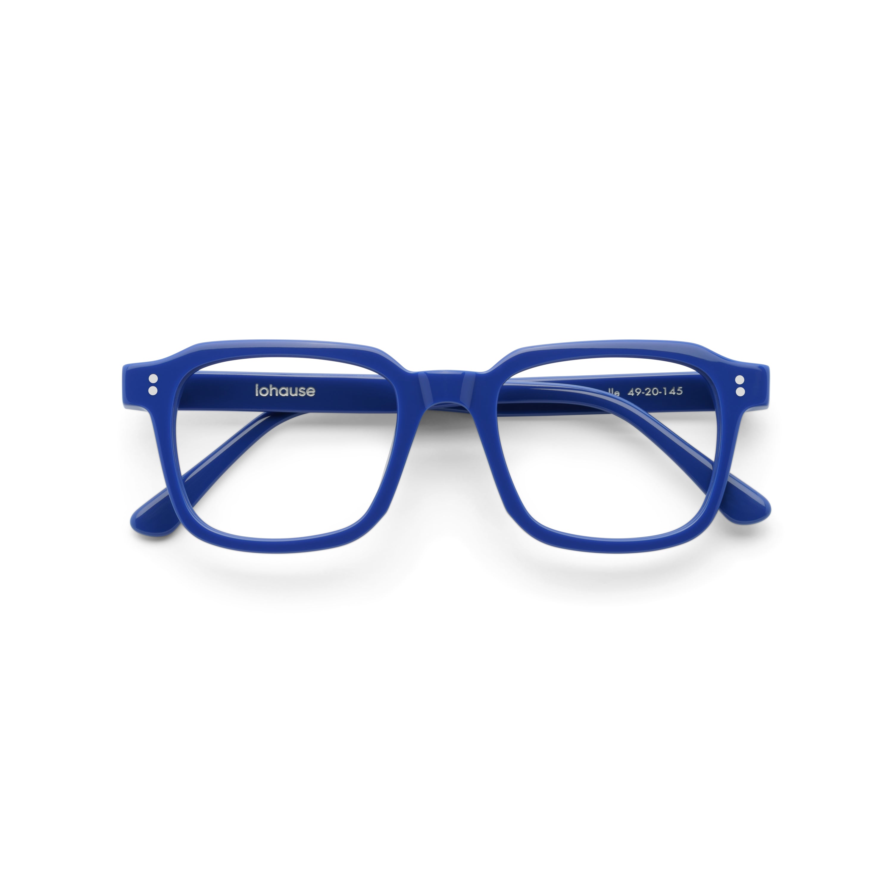 The Hoffman Majorelle — eyeglasses, Mazzucchelli 1849 acetate frame, square shape, in Majorelle blue.