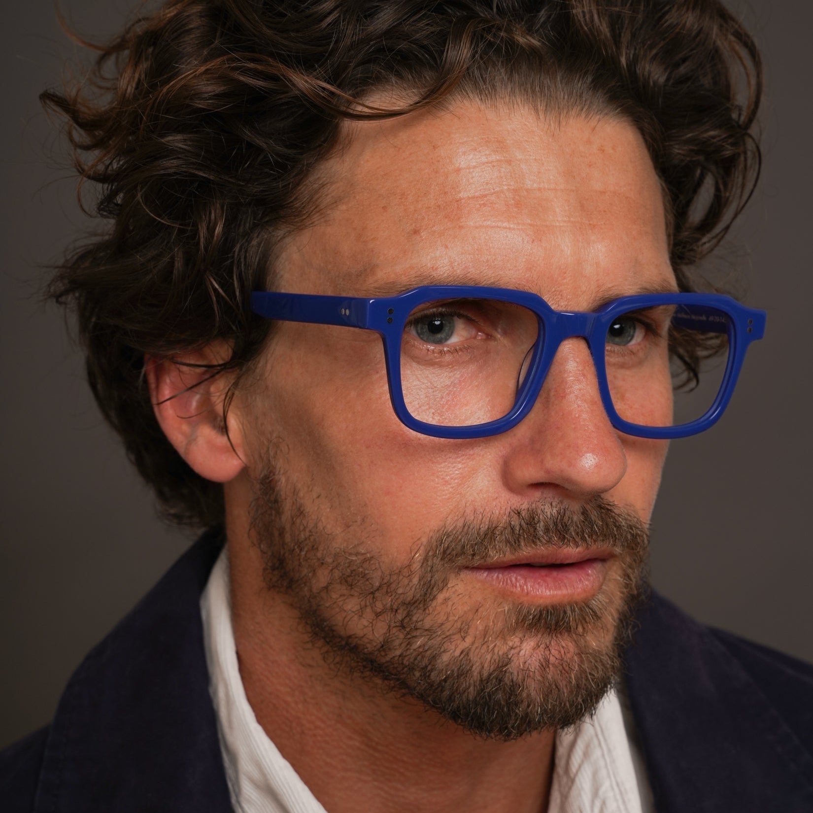 The Hoffman Majorelle — eyeglasses, Mazzucchelli 1849 acetate frame, square shape, in Majorelle blue.