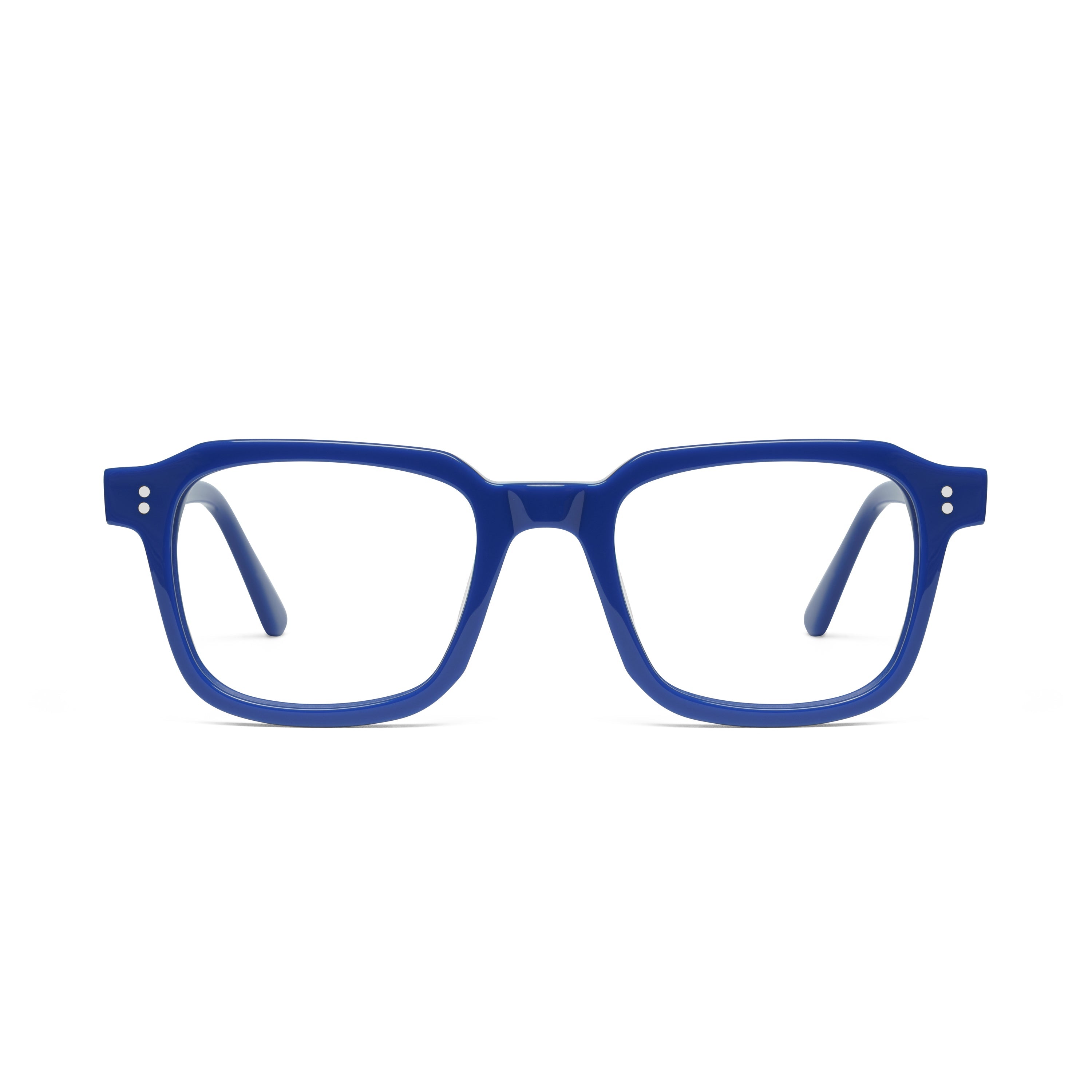The Hoffman Majorelle — eyeglasses, Mazzucchelli 1849 acetate frame, square shape, in Majorelle blue.