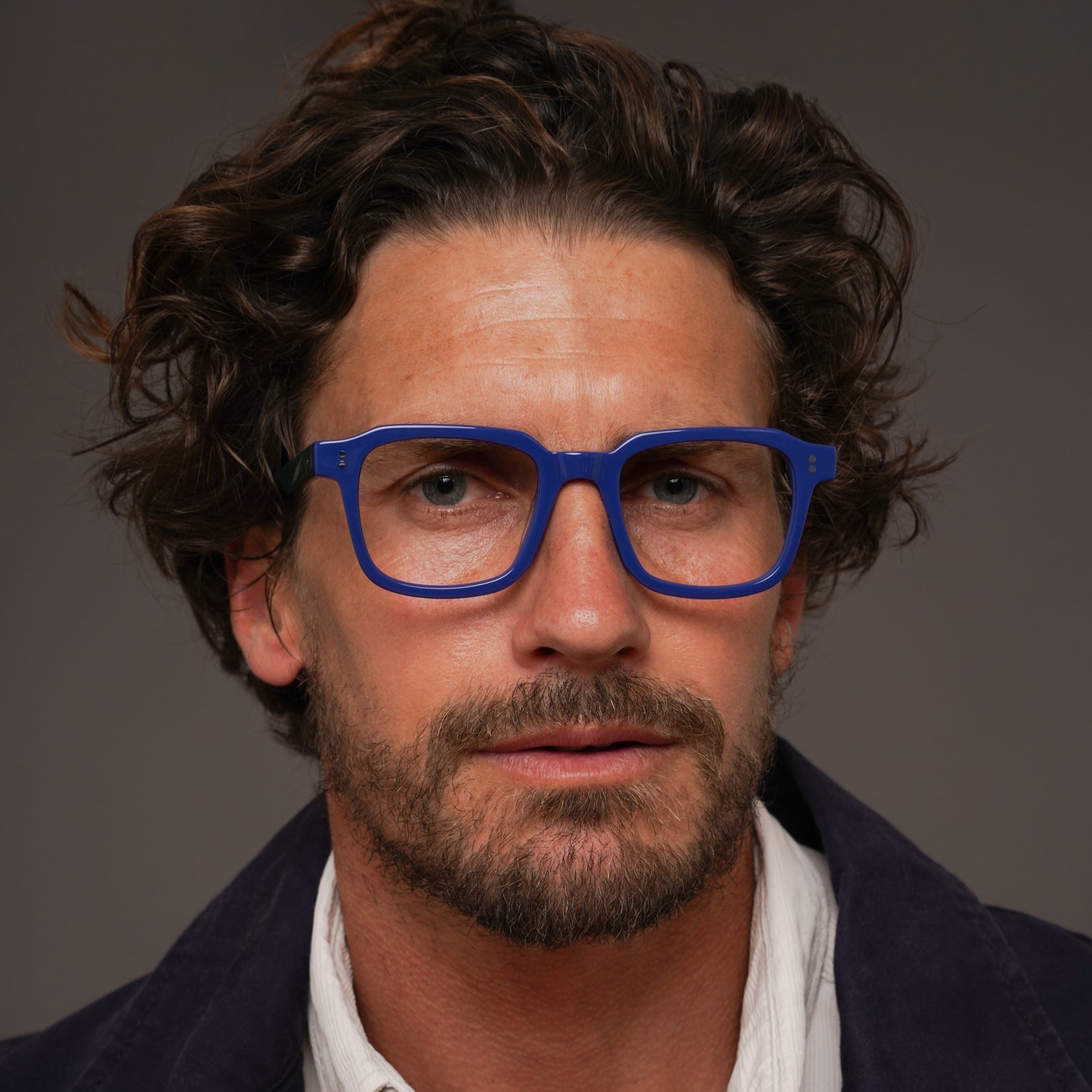 The Hoffman Moritz — eyeglasses, Mazzucchelli 1849 acetate frame, square shape, Moritz finish.