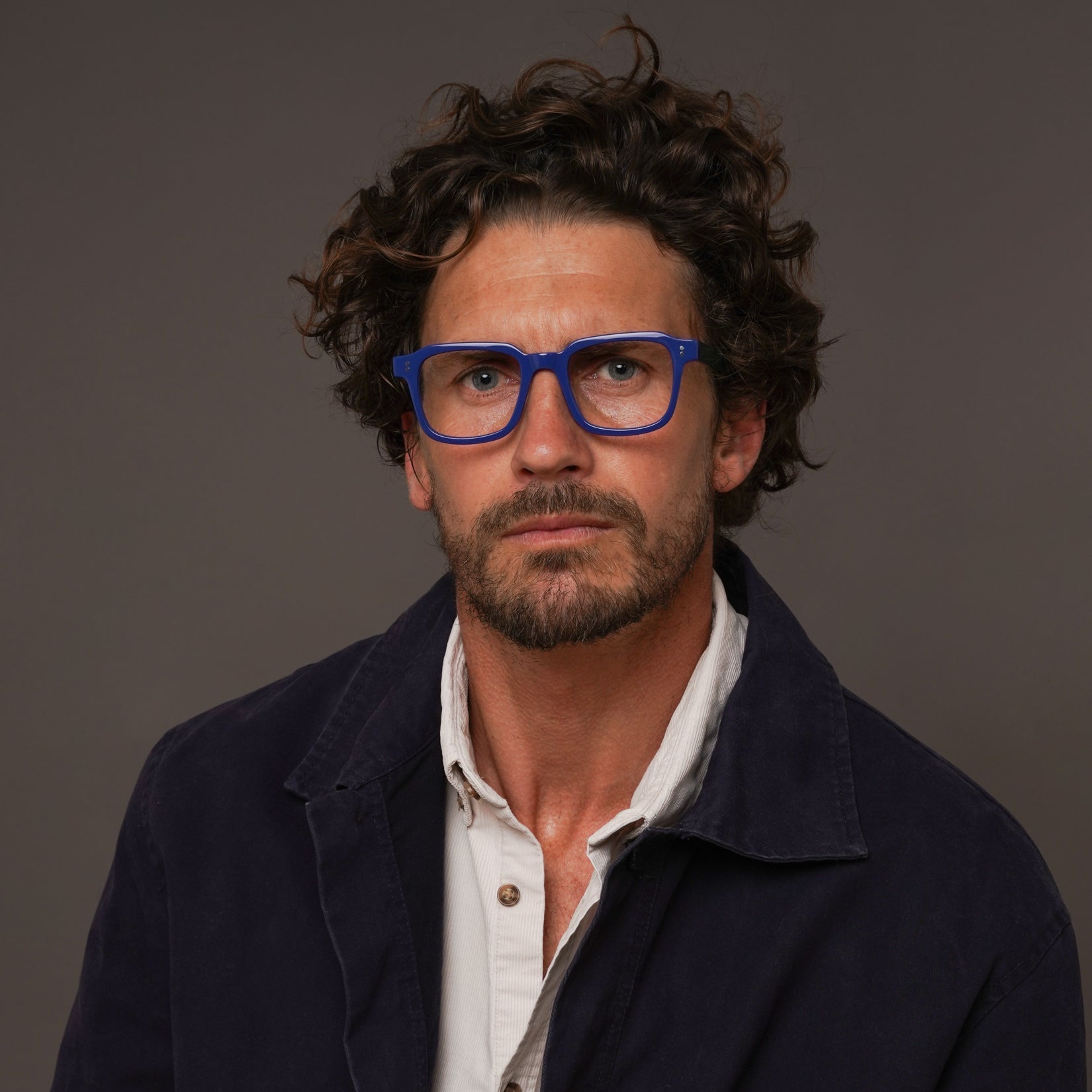The Hoffman Moritz — eyeglasses, Mazzucchelli 1849 acetate frame, square shape, Moritz finish.