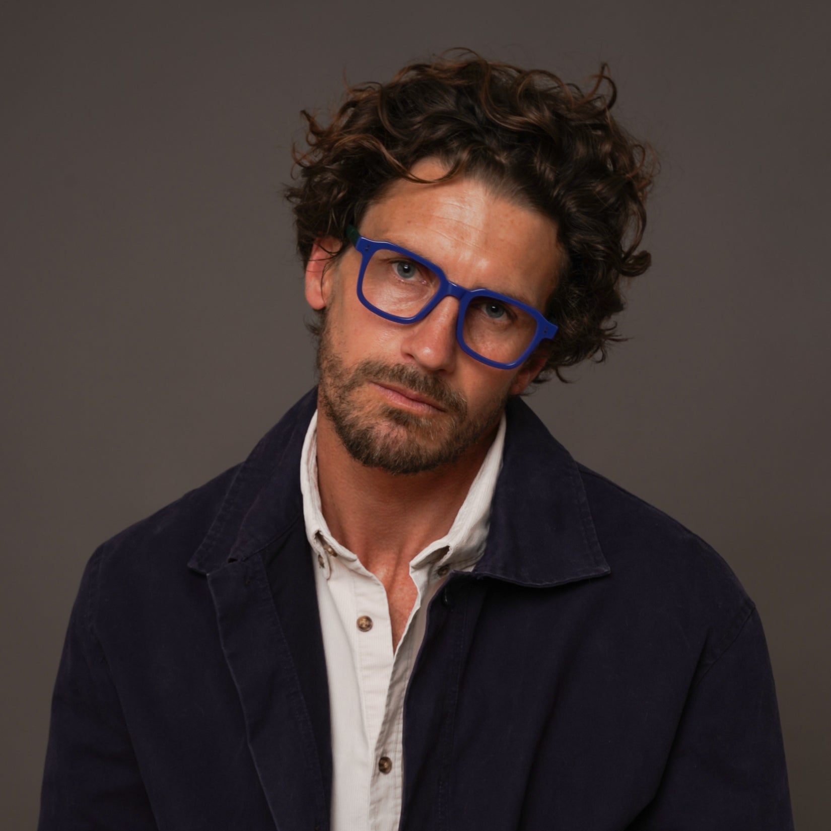 The Hoffman Moritz — eyeglasses, Mazzucchelli 1849 acetate frame, square shape, Moritz finish.