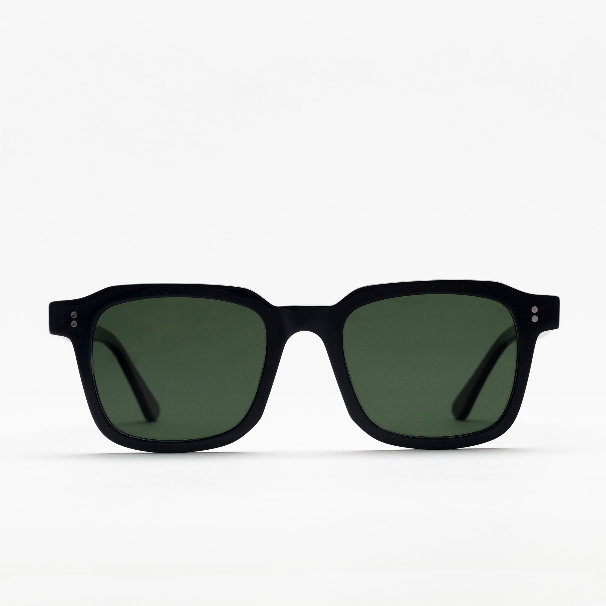 The Hoffman Noir Sunglasses, Mazzucchelli 1849 acetate frame, square shape, in black.