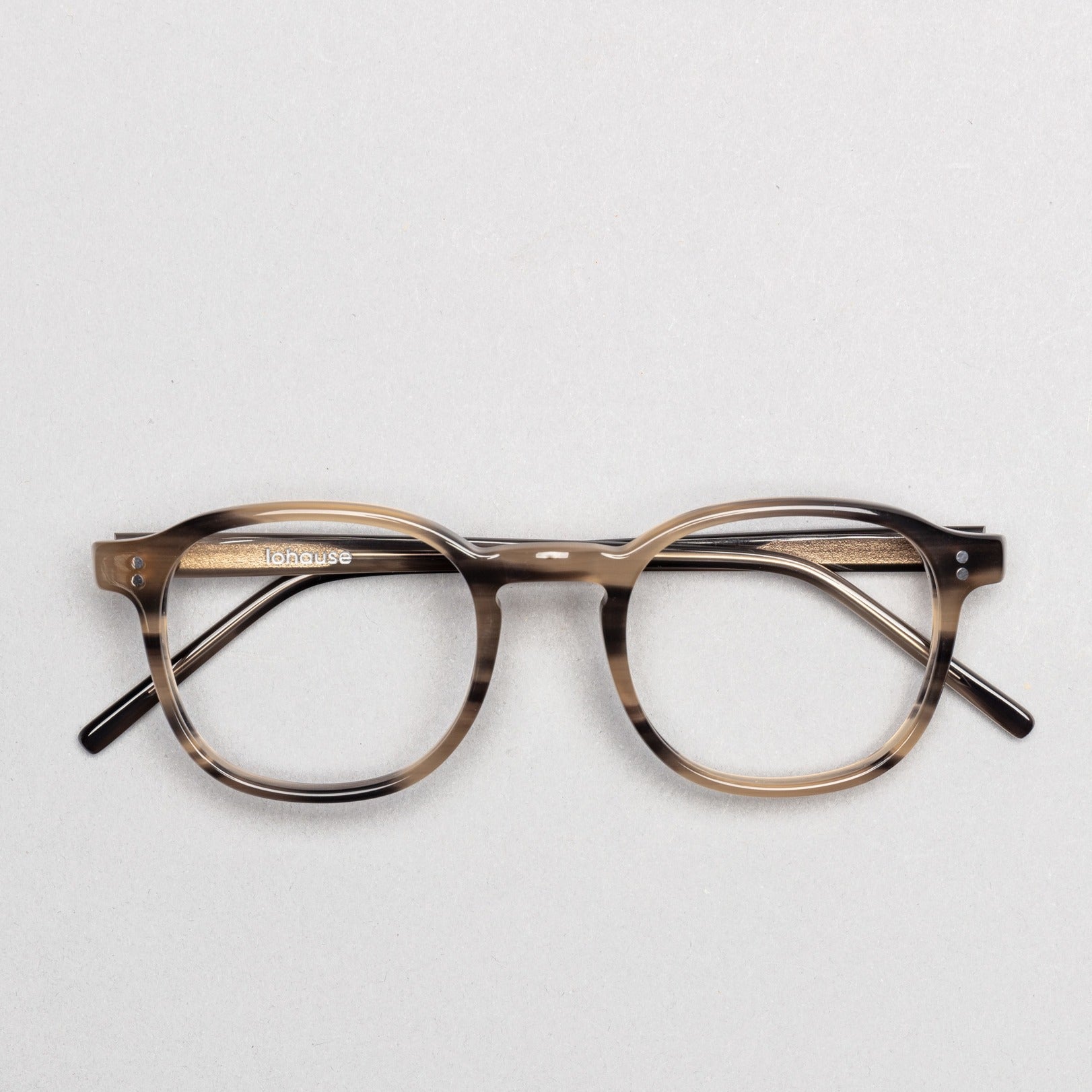 The Marshall Olive — eyeglasses, Mazzucchelli 1849 acetate frame, round shape, in olive green.