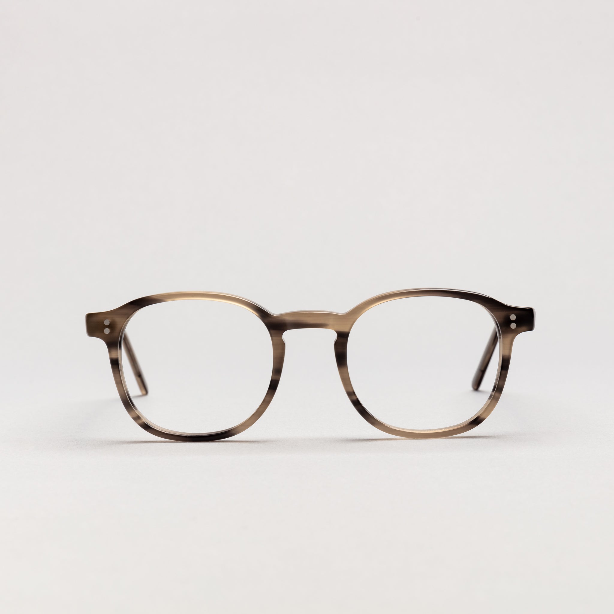The Marshall Olive — eyeglasses, Mazzucchelli 1849 acetate frame, round shape, in olive green.