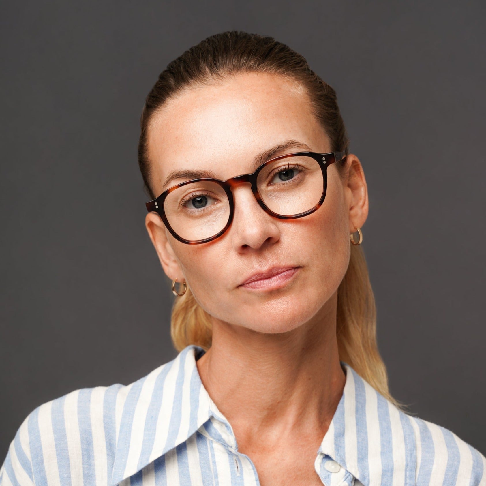 The Marshall Tortoise — eyeglasses, Mazzucchelli 1849 acetate frame, round shape, in tortoise.