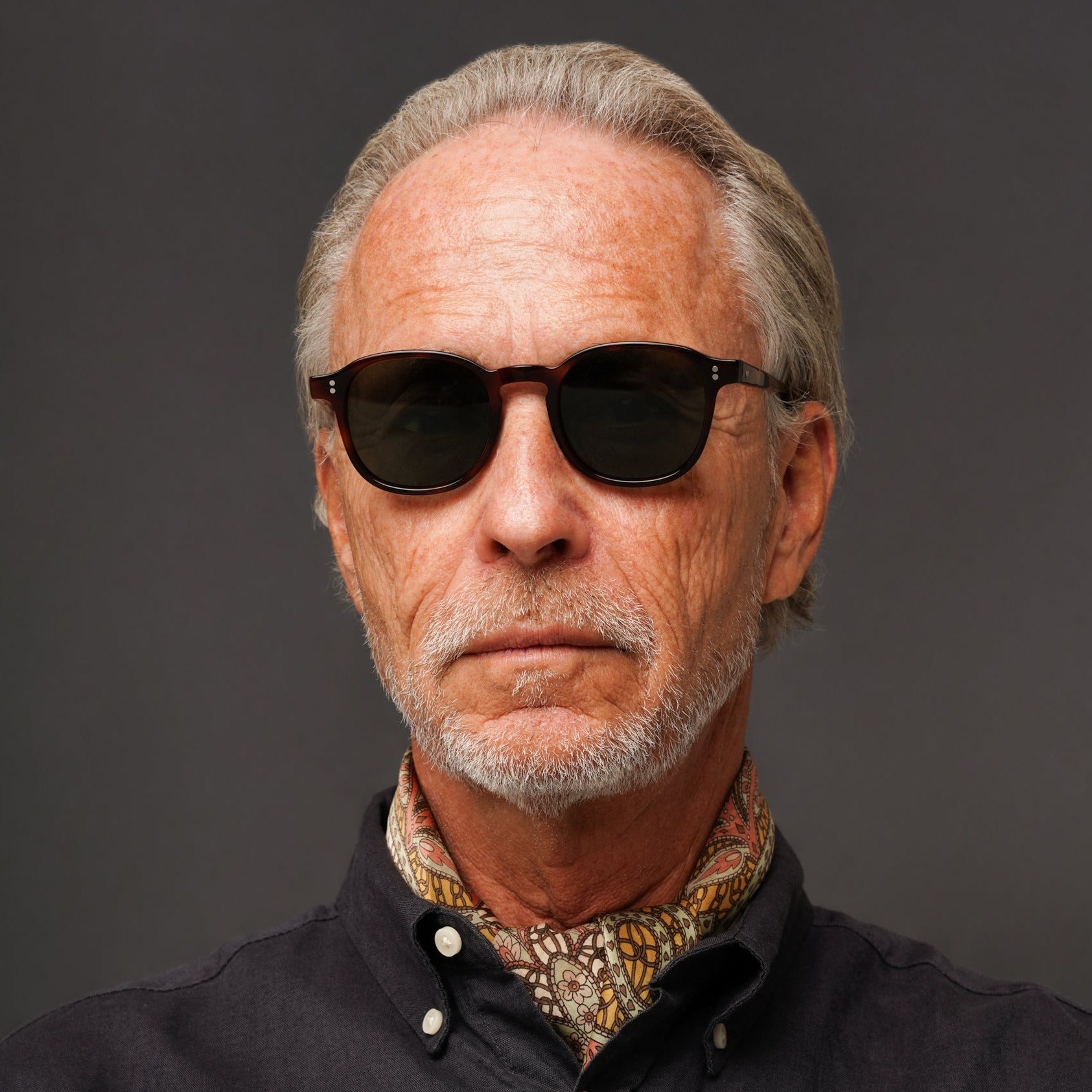 The Marshall Tortoise Sunglasses, Mazzucchelli 1849 acetate frame, round shape, in tortoise.