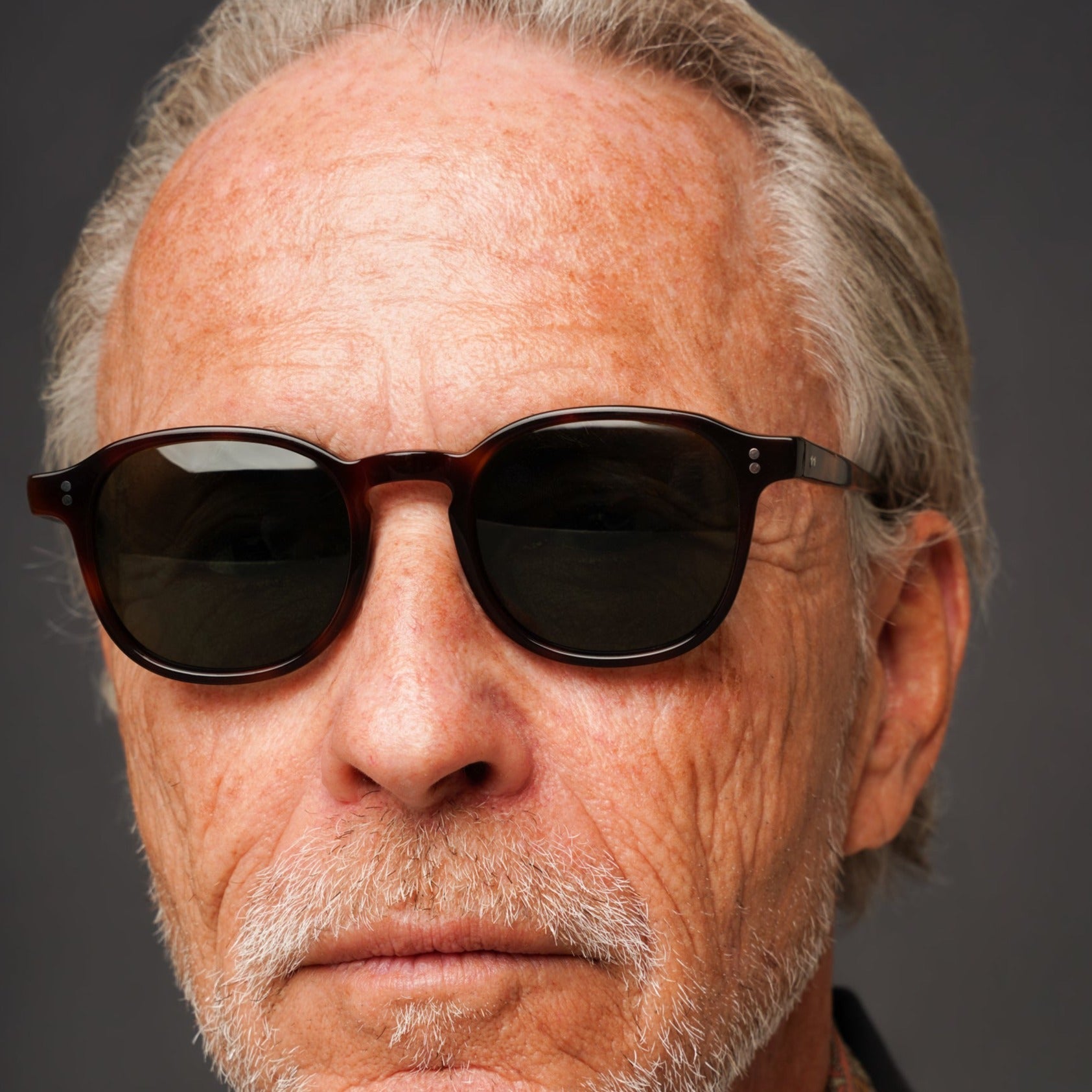The Marshall Tortoise Sunglasses, Mazzucchelli 1849 acetate frame, round shape, in tortoise.