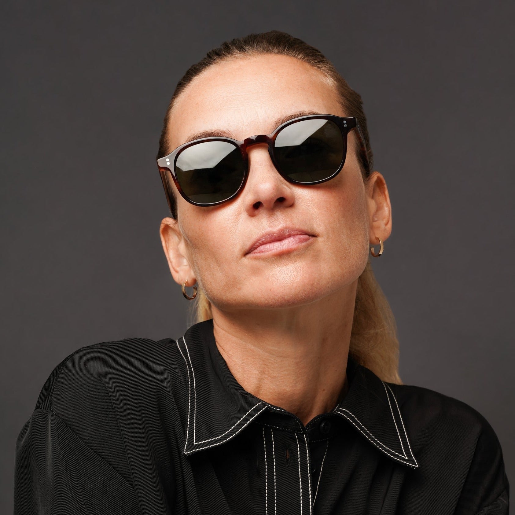 The Marshall Tortoise Sunglasses, Mazzucchelli 1849 acetate frame, round shape, in tortoise.