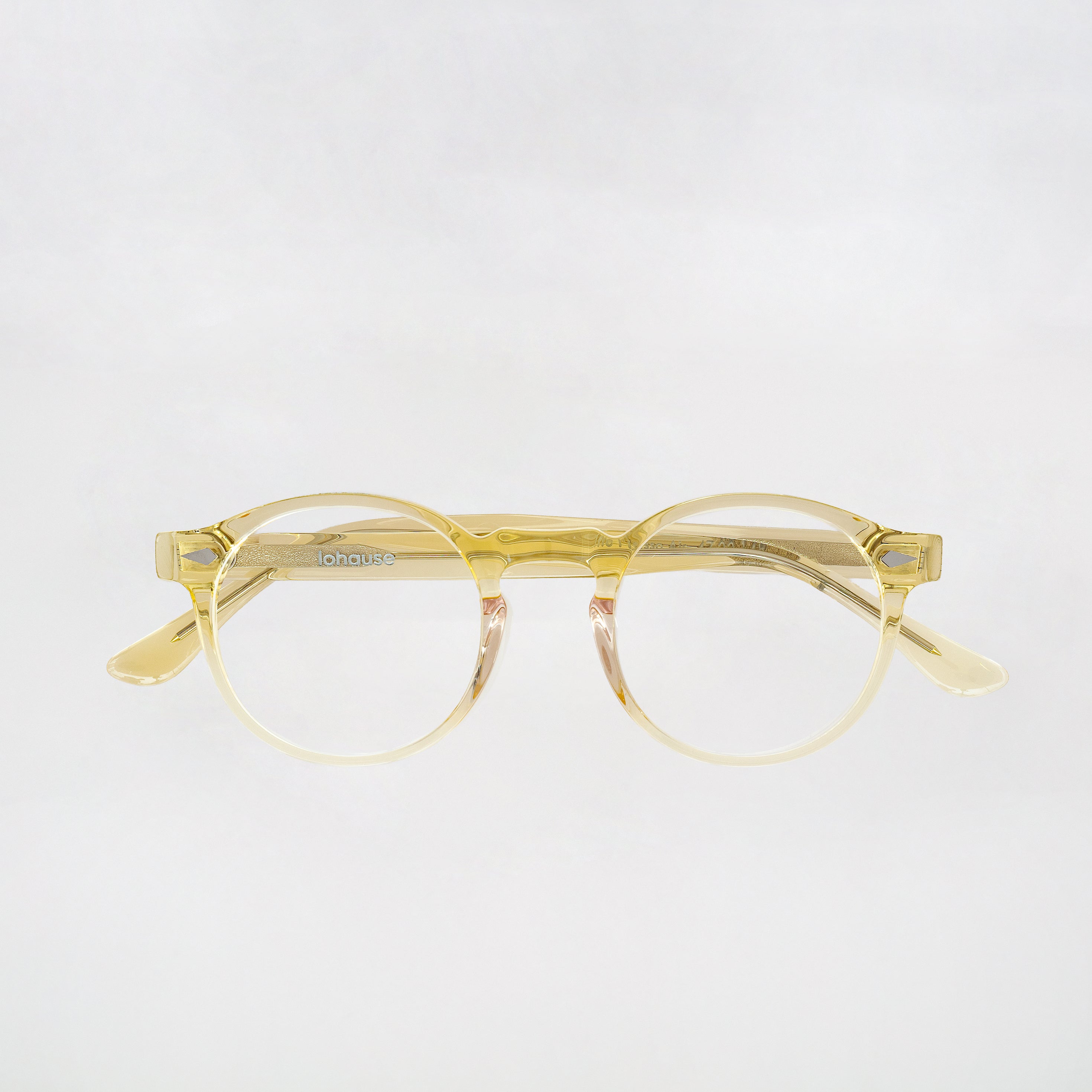 The Picasso Air — eyeglasses, Mazzucchelli 1849 acetate frame, round shape, in clear crystal.