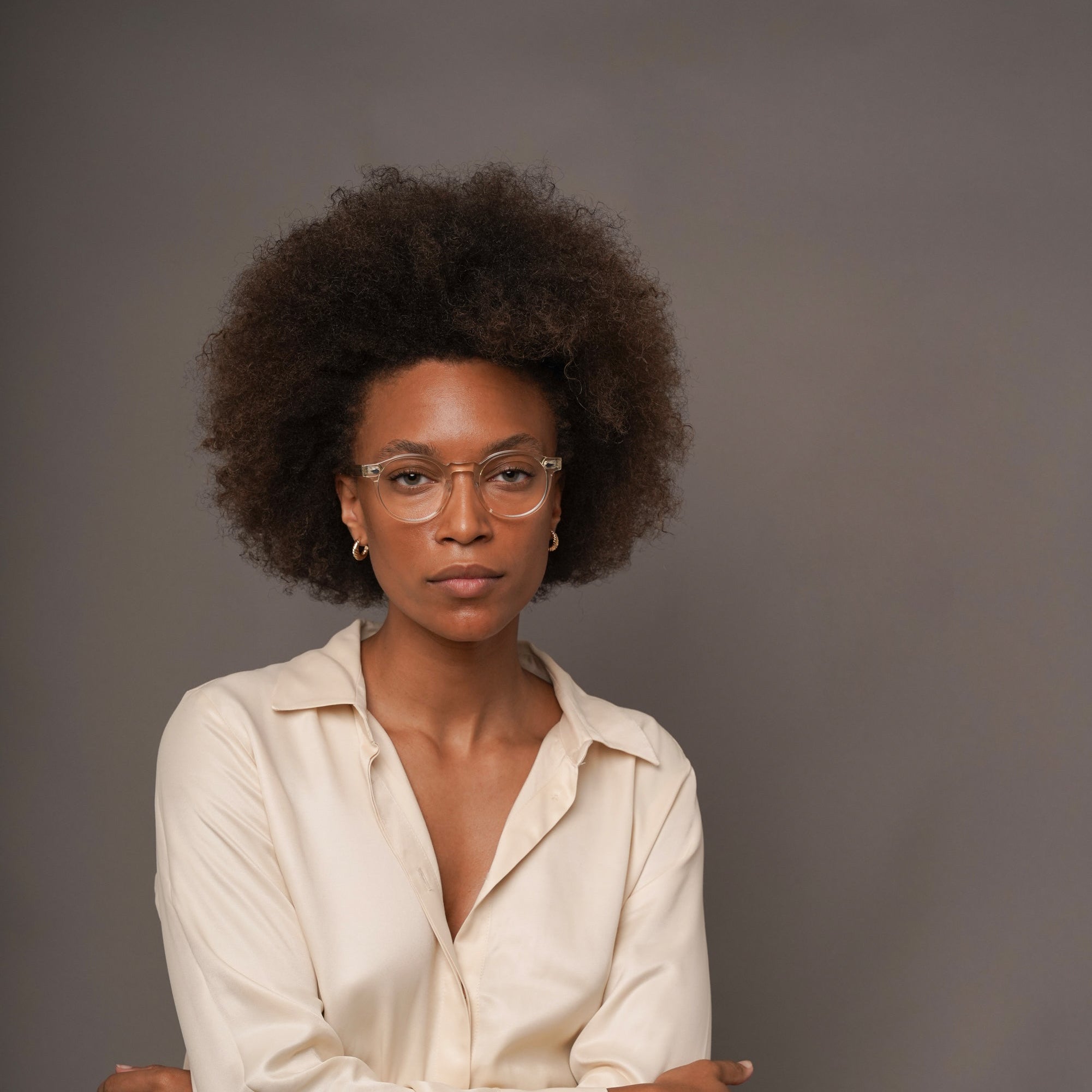 The Picasso Air — eyeglasses, Mazzucchelli 1849 acetate frame, round shape, in clear crystal.