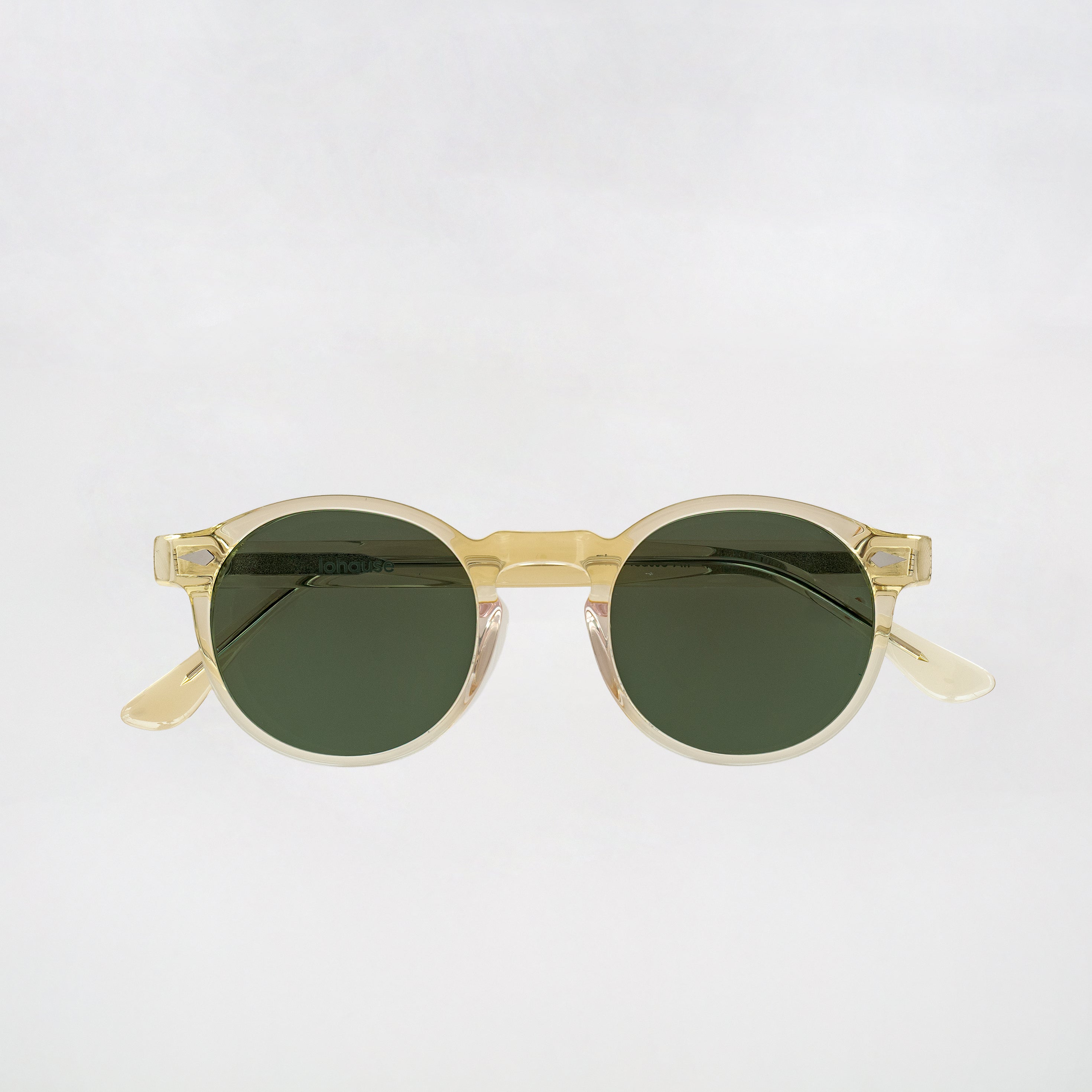 The Picasso Air Sunglasses, Mazzucchelli 1849 acetate frame, round shape, in clear crystal.