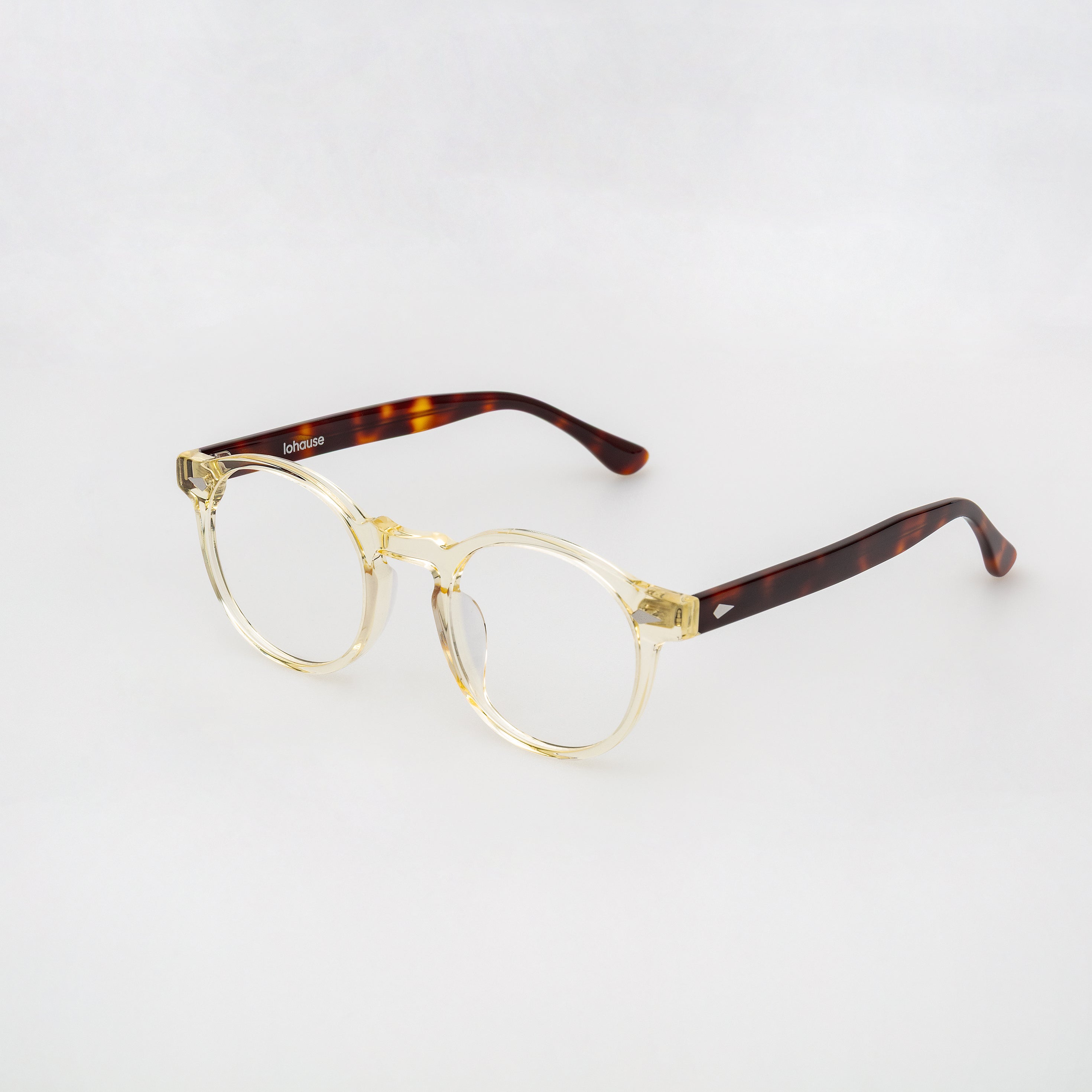 The Picasso Paradox N1 — eyeglasses, Mazzucchelli 1849 acetate frame, round shape, Paradox N1 pattern.