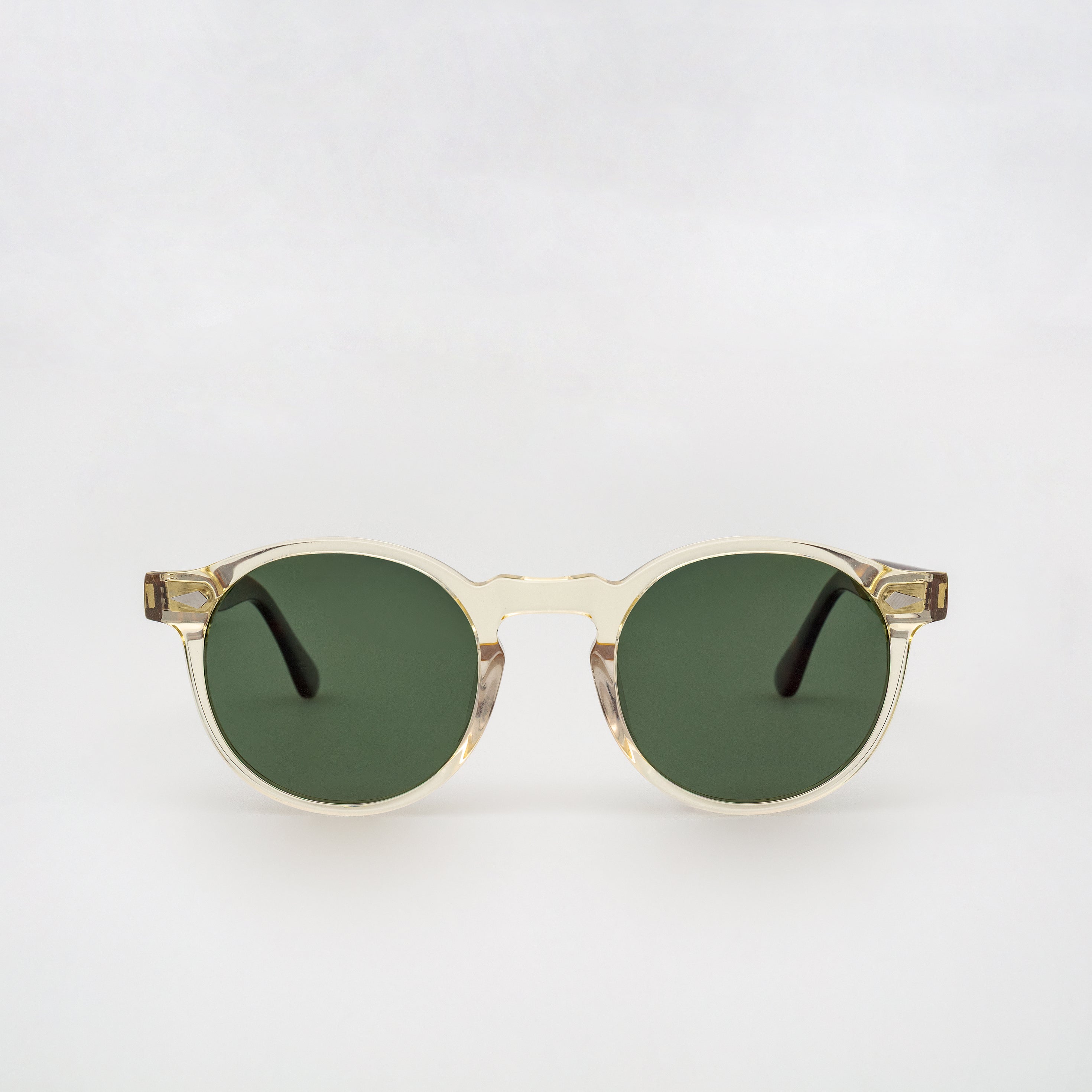 The Picasso Paradox N1 Sunglasses, Mazzucchelli 1849 acetate frame, round shape, Paradox N1 pattern.
