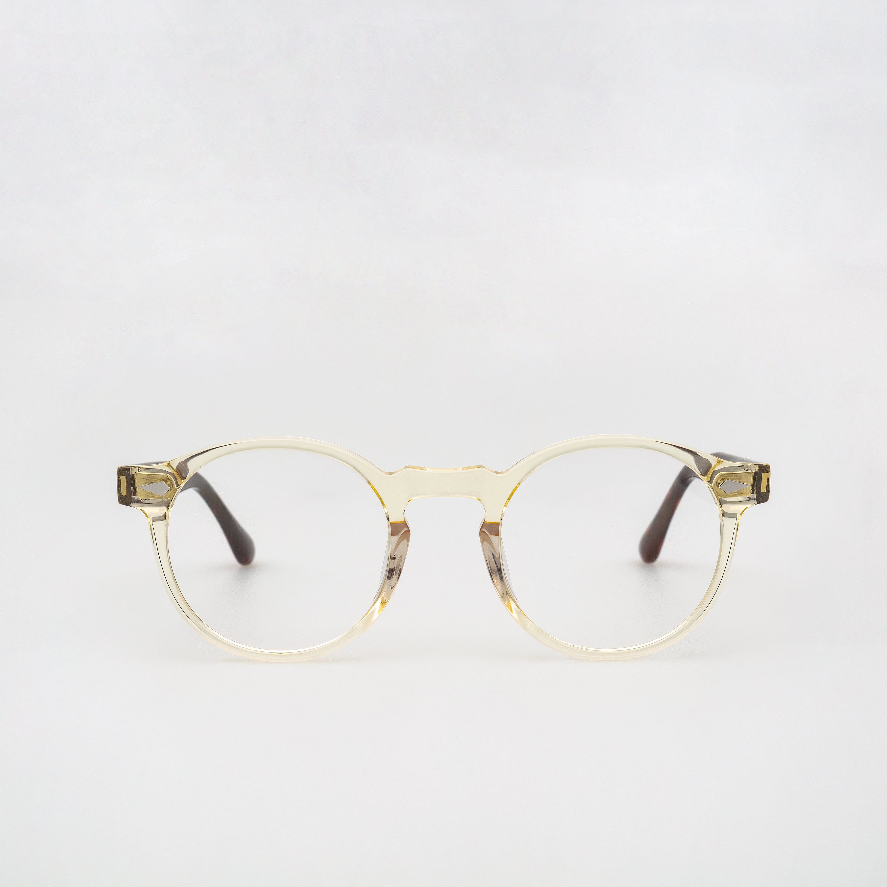 The Picasso Paradox N1 — eyeglasses, Mazzucchelli 1849 acetate frame, round shape, Paradox N1 pattern.
