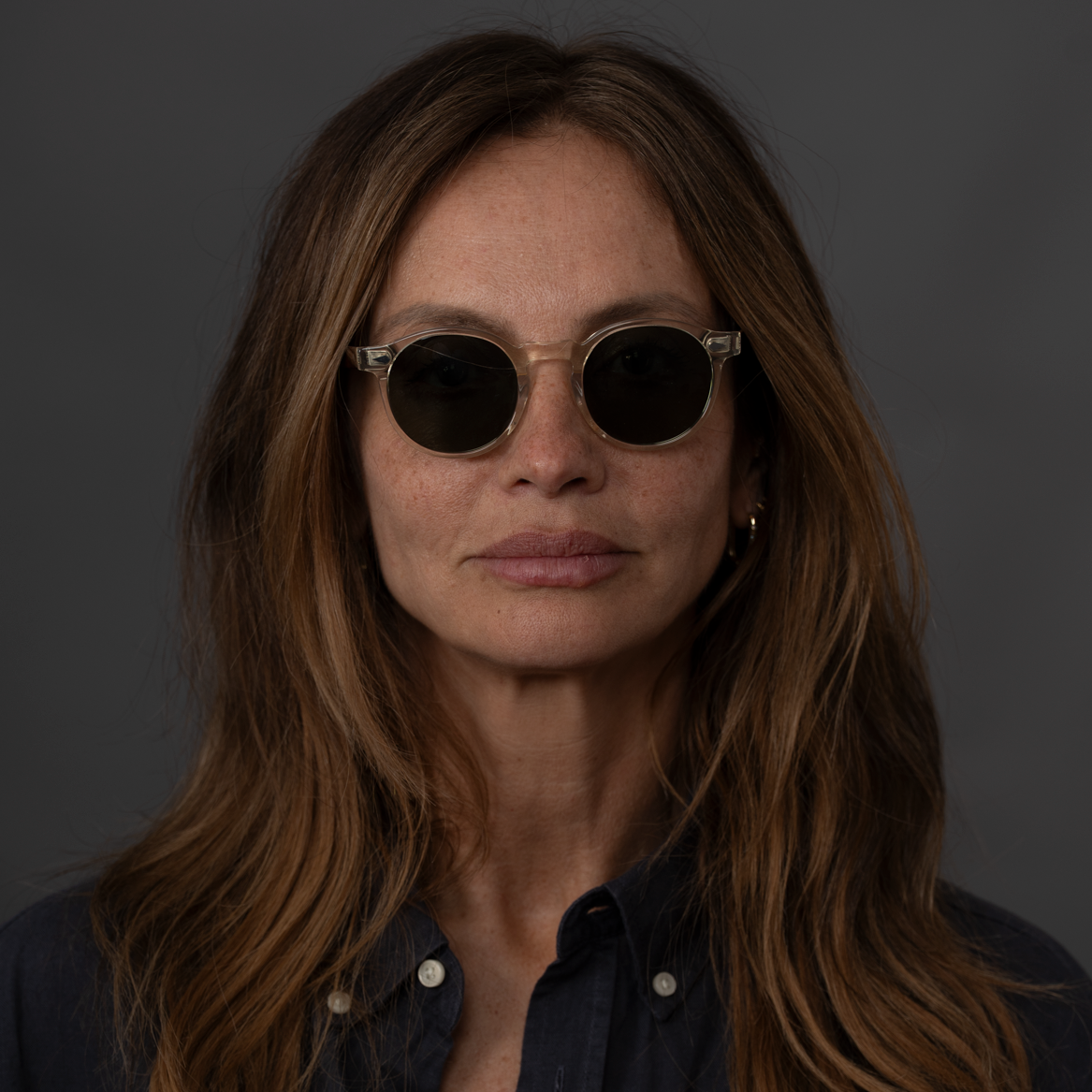 The Picasso Paradox N1 Sunglasses, Mazzucchelli 1849 acetate frame, round shape, Paradox N1 pattern.