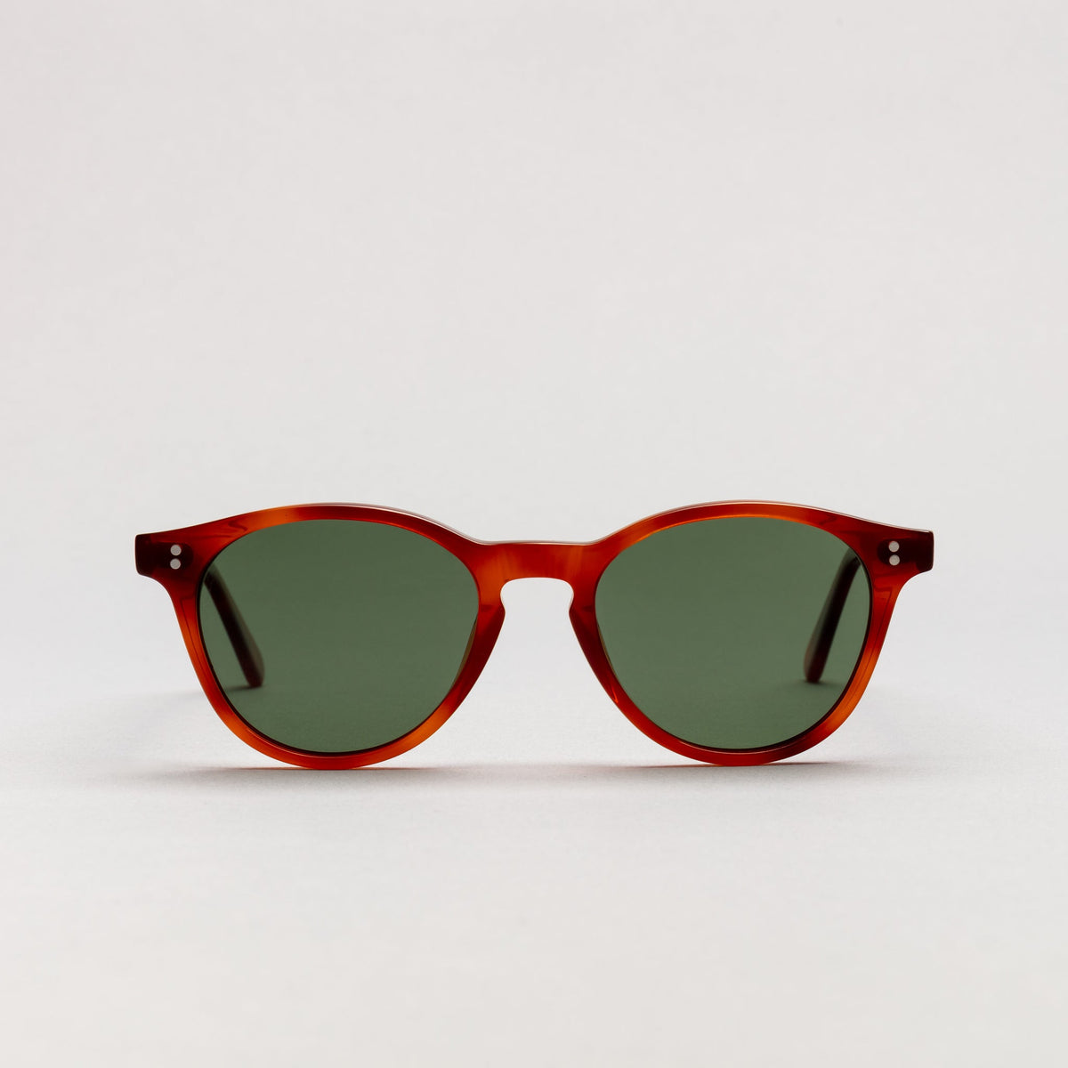 The Spielberg Tea Sunglasses, Mazzucchelli 1849 acetate frame, round shape, in tea (light amber).