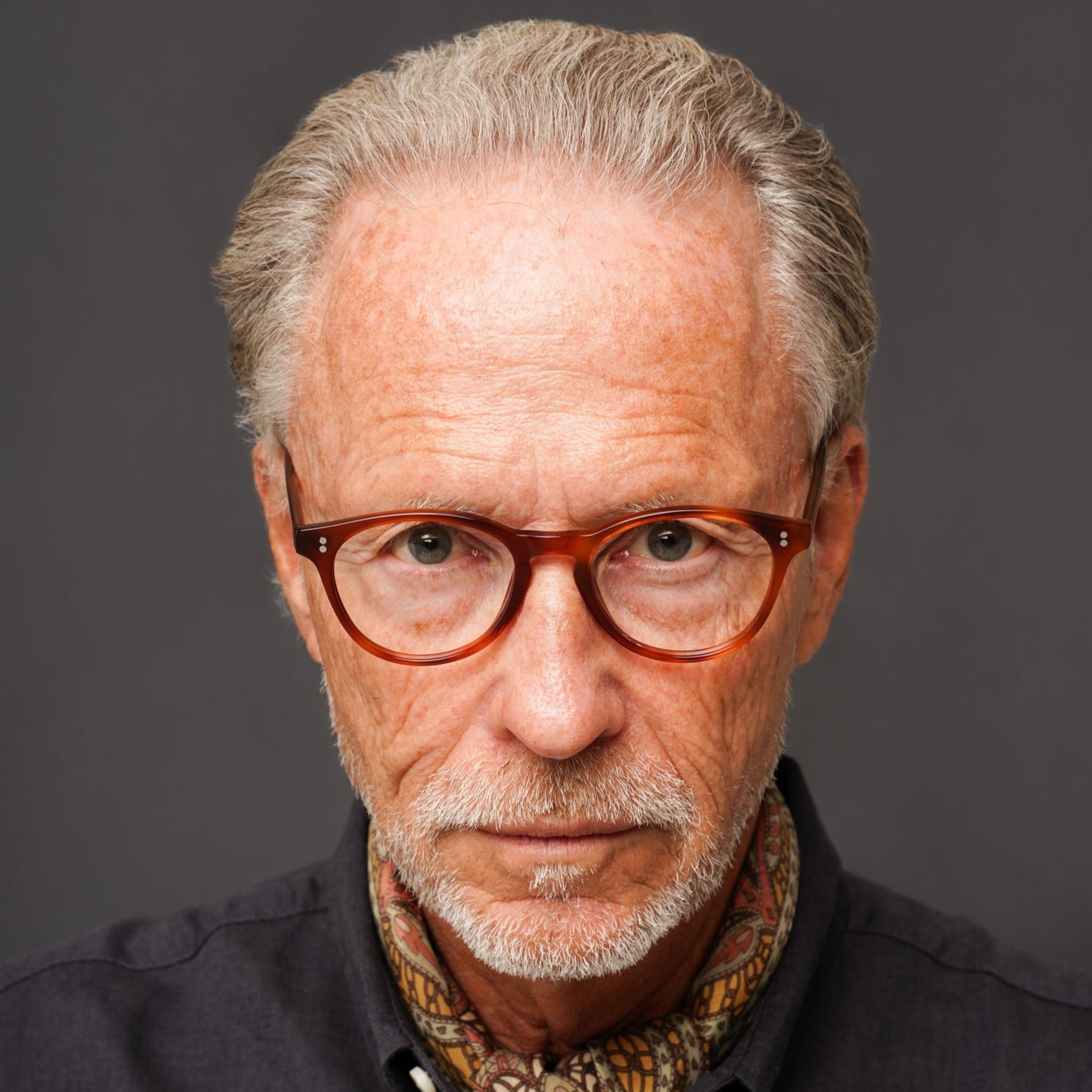 The Spielberg Tea — eyeglasses, Mazzucchelli 1849 acetate frame, round shape, in tea (light amber).