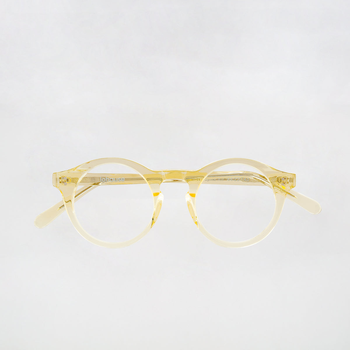 The Spike Air, eyeglasses, Mazzucchelli 1849 acetate frame, round shape, in clear crystal.