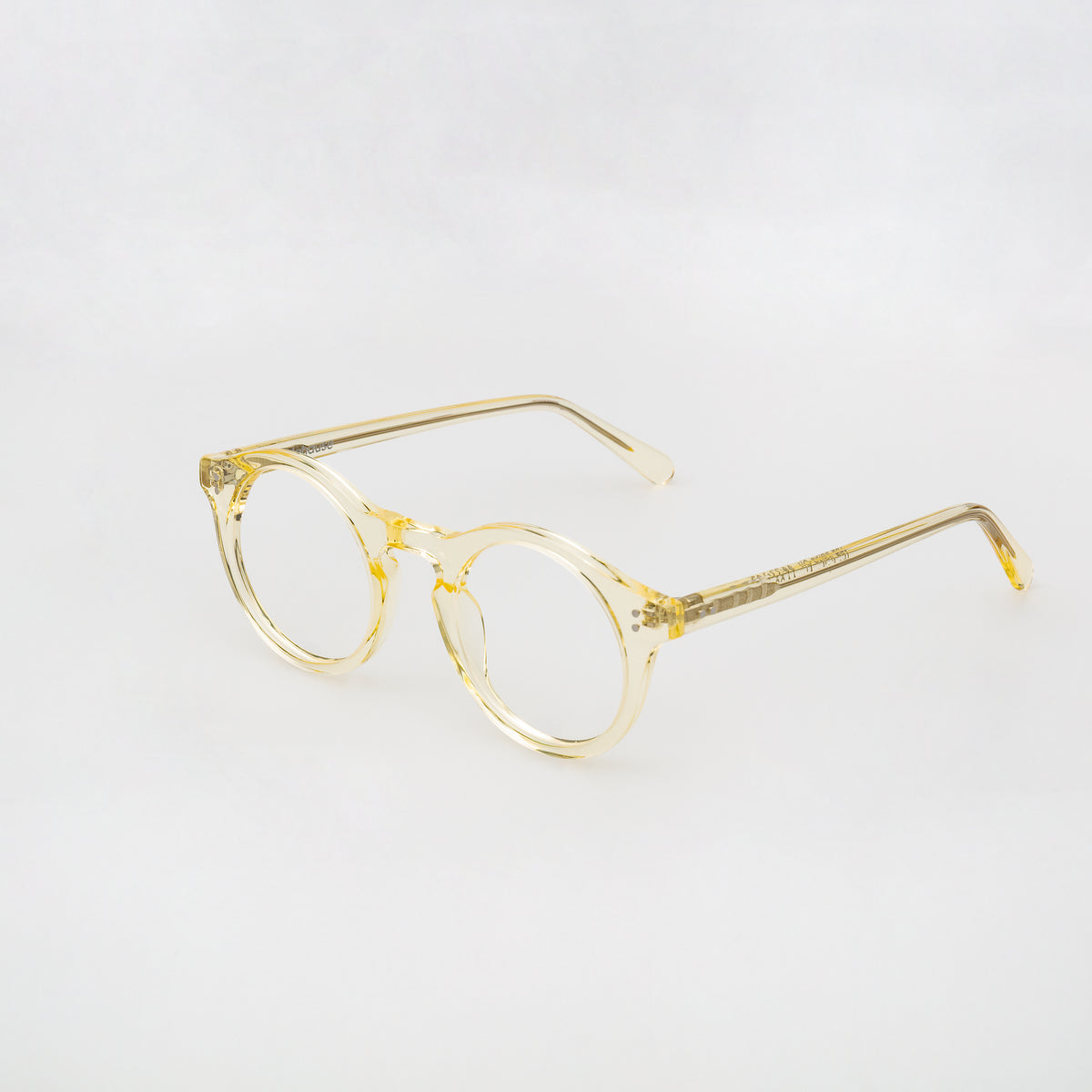 The Spike Air, eyeglasses, Mazzucchelli 1849 acetate frame, round shape, in clear crystal.