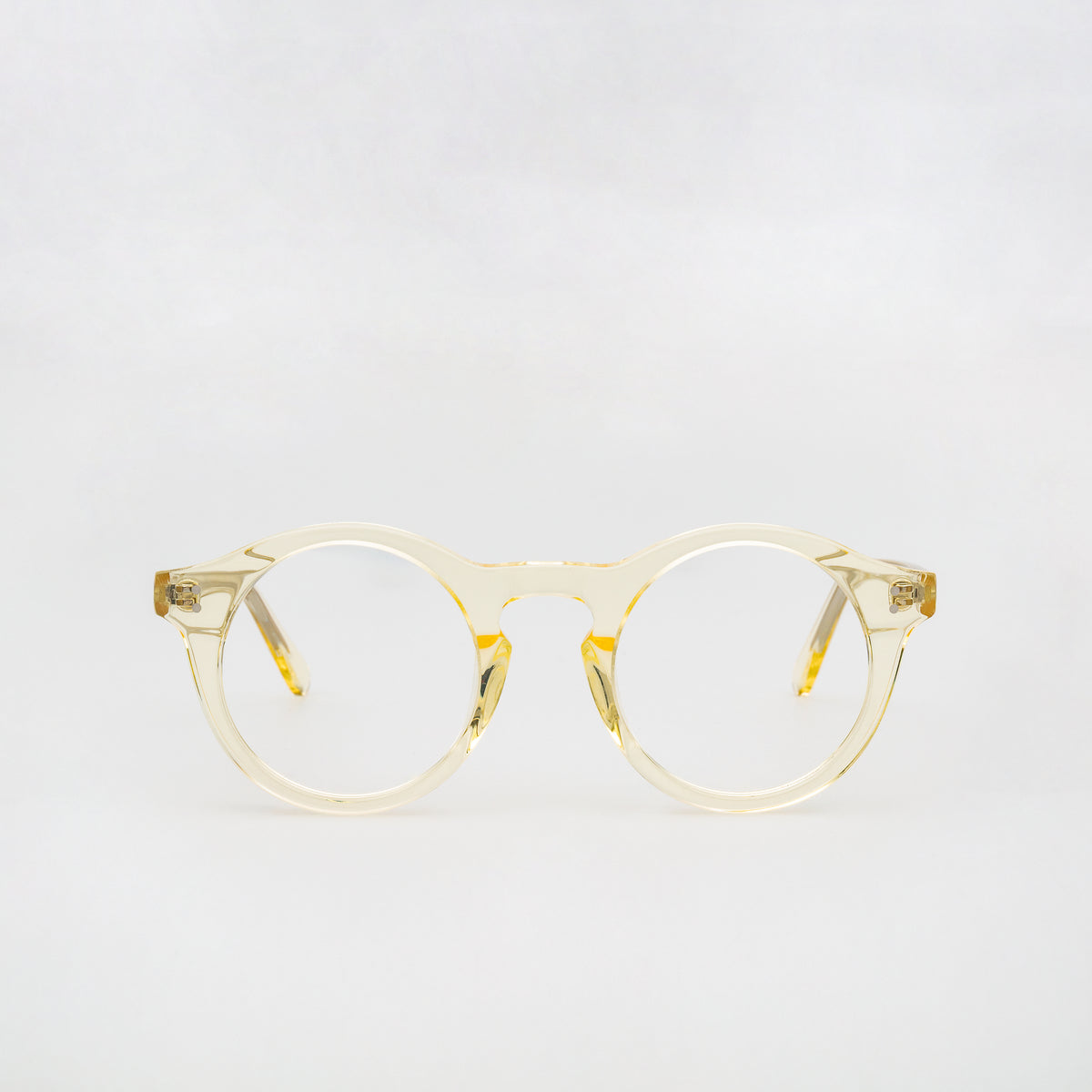 The Spike Air, eyeglasses, Mazzucchelli 1849 acetate frame, round shape, in clear crystal.