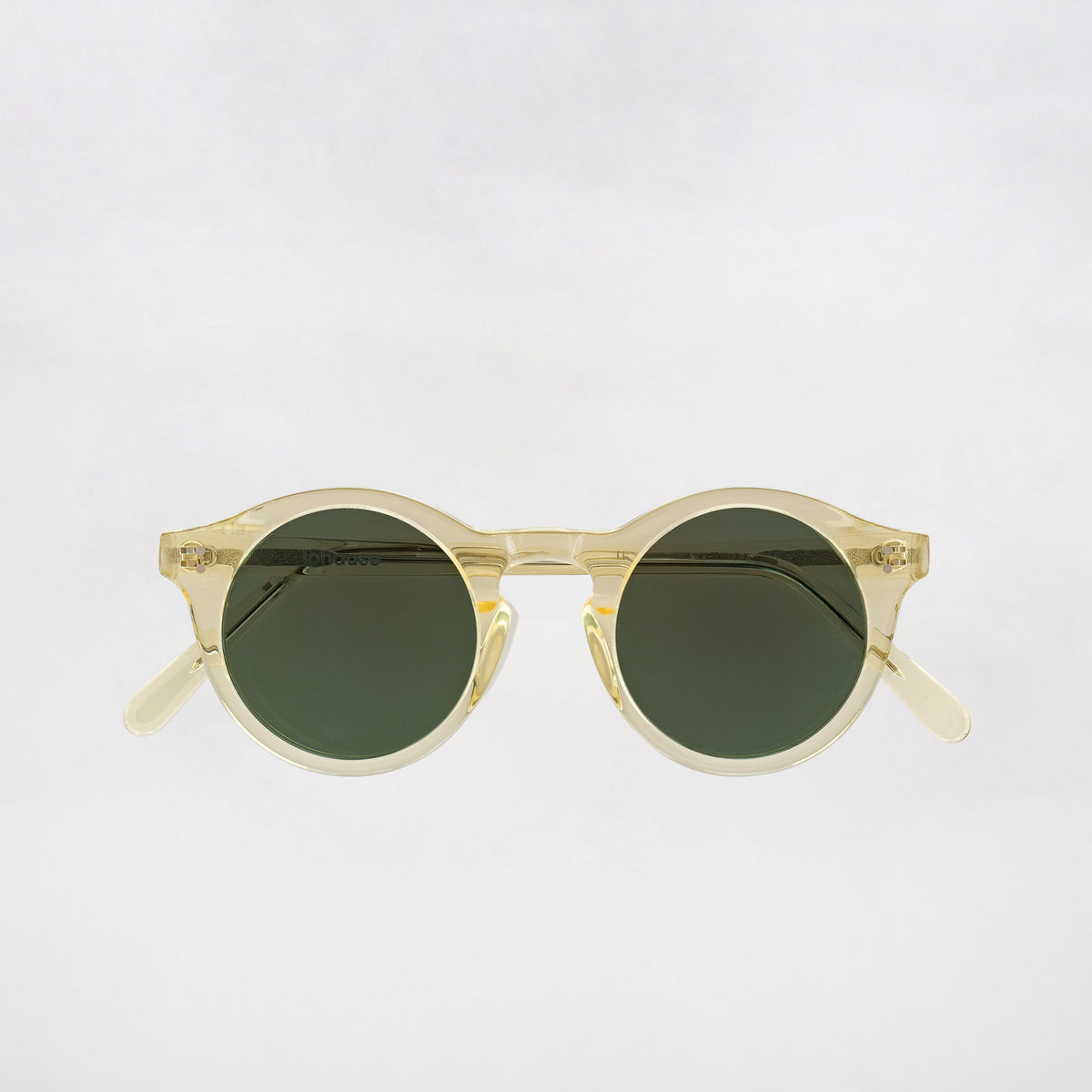 The Spike Air Sunglasses, Mazzucchelli 1849 acetate frame, round shape, in clear crystal.