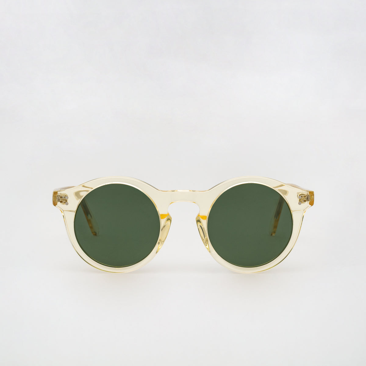 The Spike Air Sunglasses, Mazzucchelli 1849 acetate frame, round shape, in clear crystal.