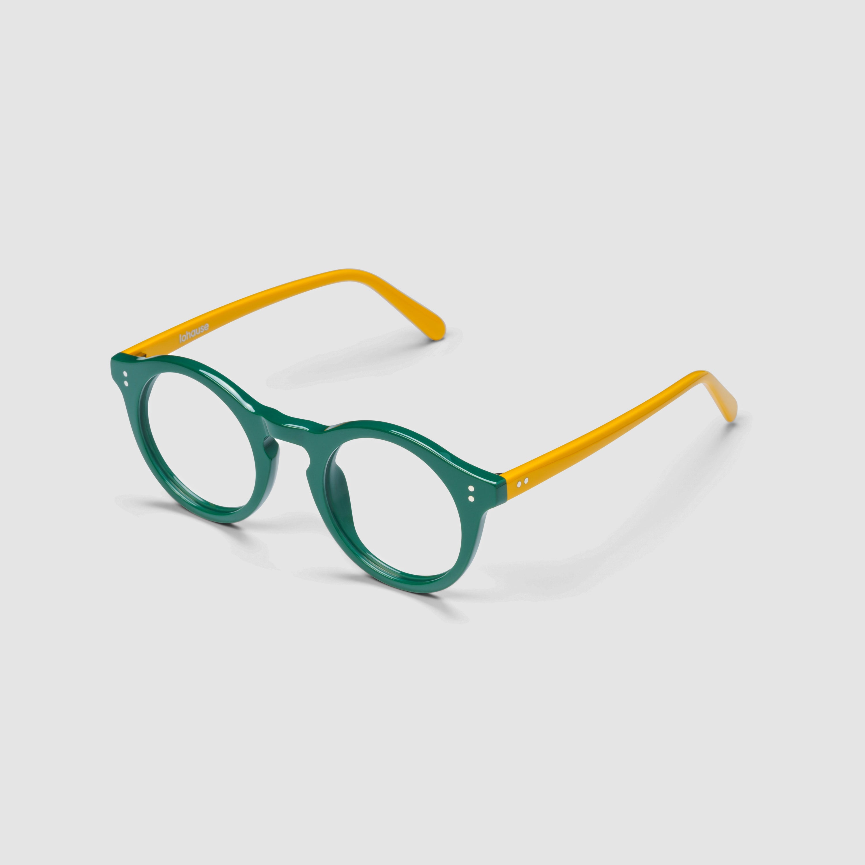 The Spike Belgravia — eyeglasses, Mazzucchelli 1849 acetate frame, round shape, Belgravia finish.