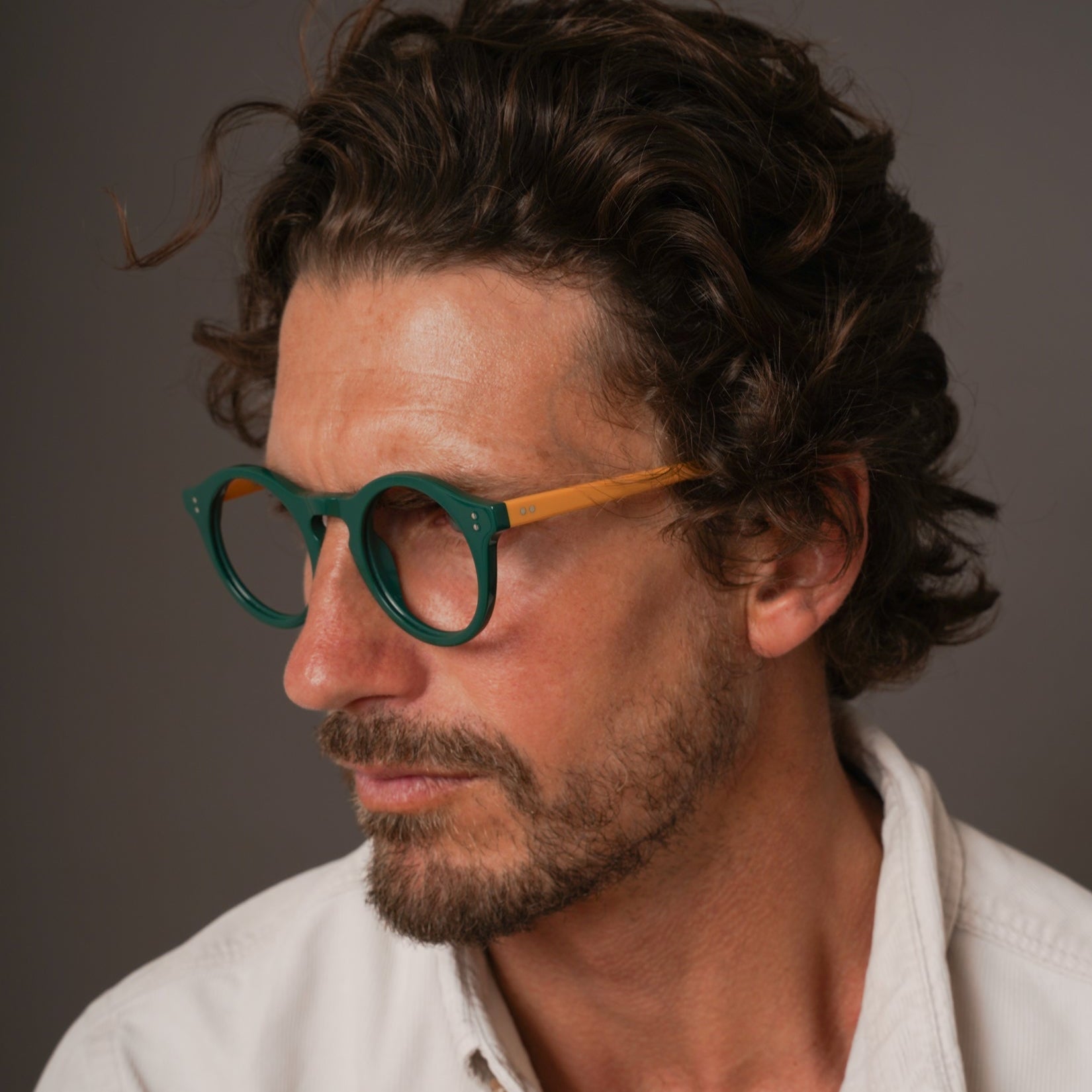 The Spike Belgravia — eyeglasses, Mazzucchelli 1849 acetate frame, round shape, Belgravia finish.