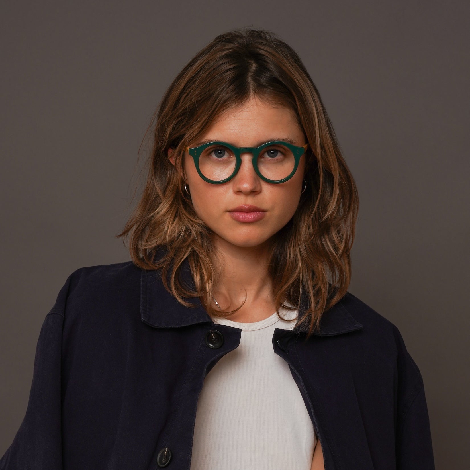 The Spike Belgravia — eyeglasses, Mazzucchelli 1849 acetate frame, round shape, Belgravia finish.