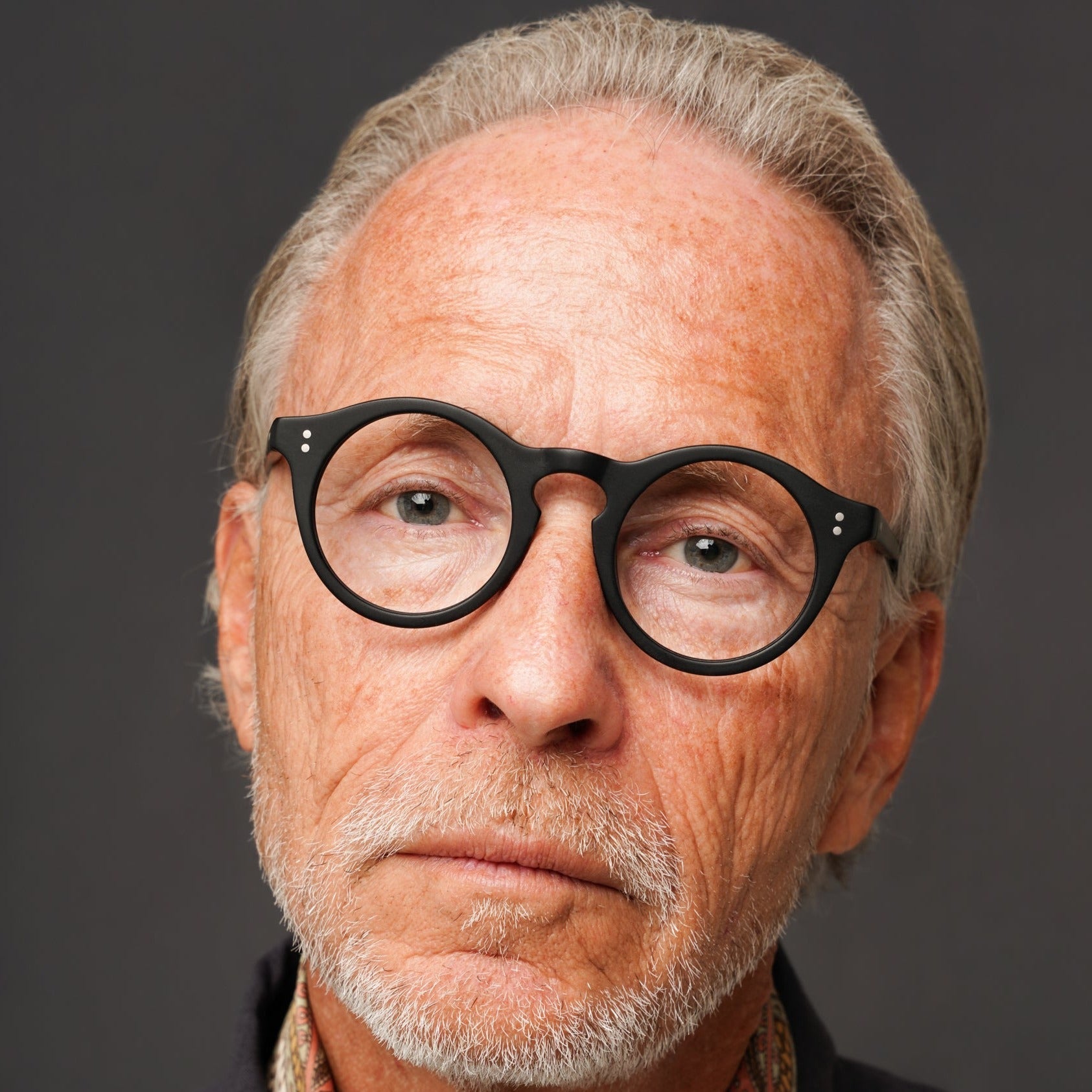 The Spike Matte Black — eyeglasses, Mazzucchelli 1849 acetate frame, round shape, in matte black.