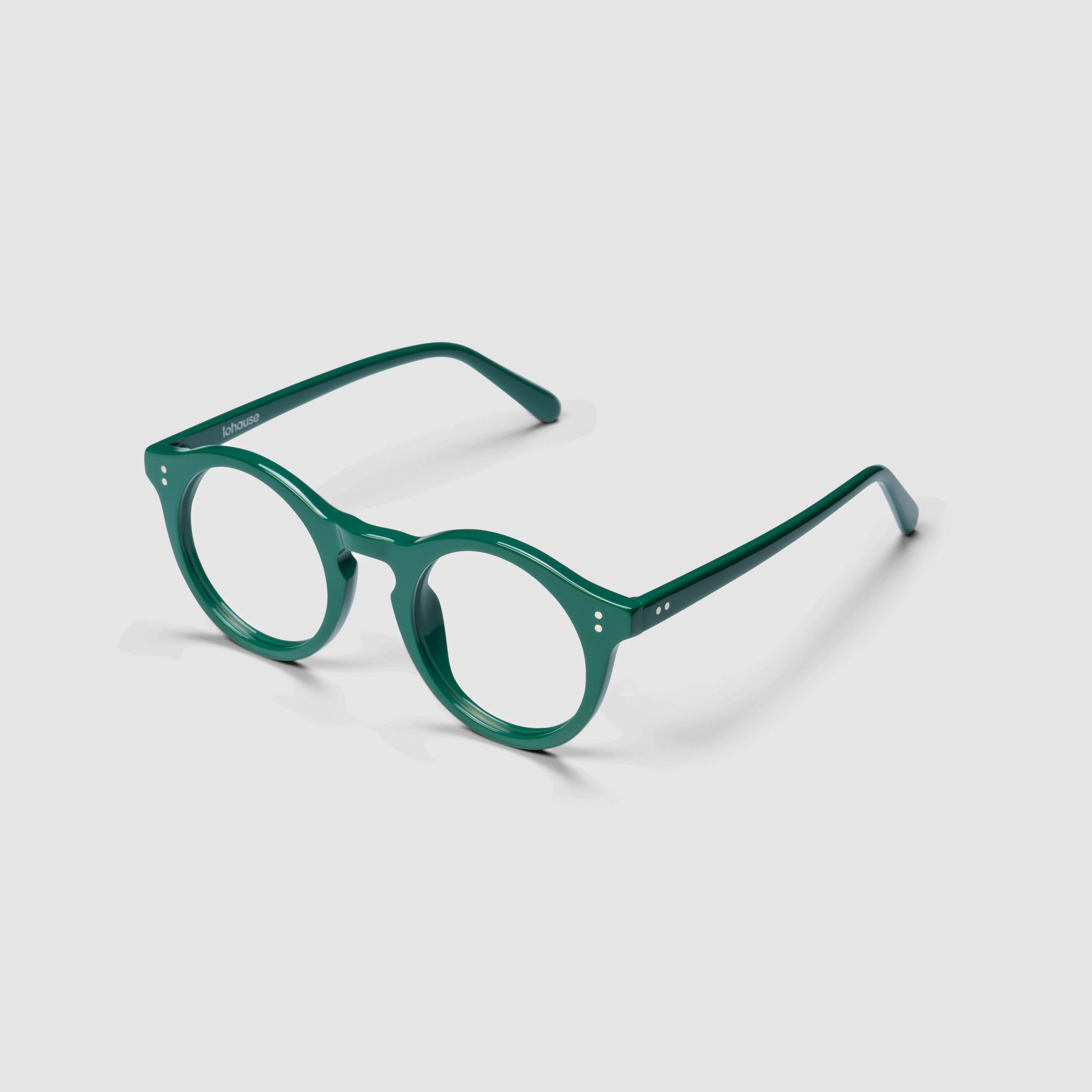 The Spike Moritz — eyeglasses, Mazzucchelli 1849 acetate frame, round shape, Moritz finish.