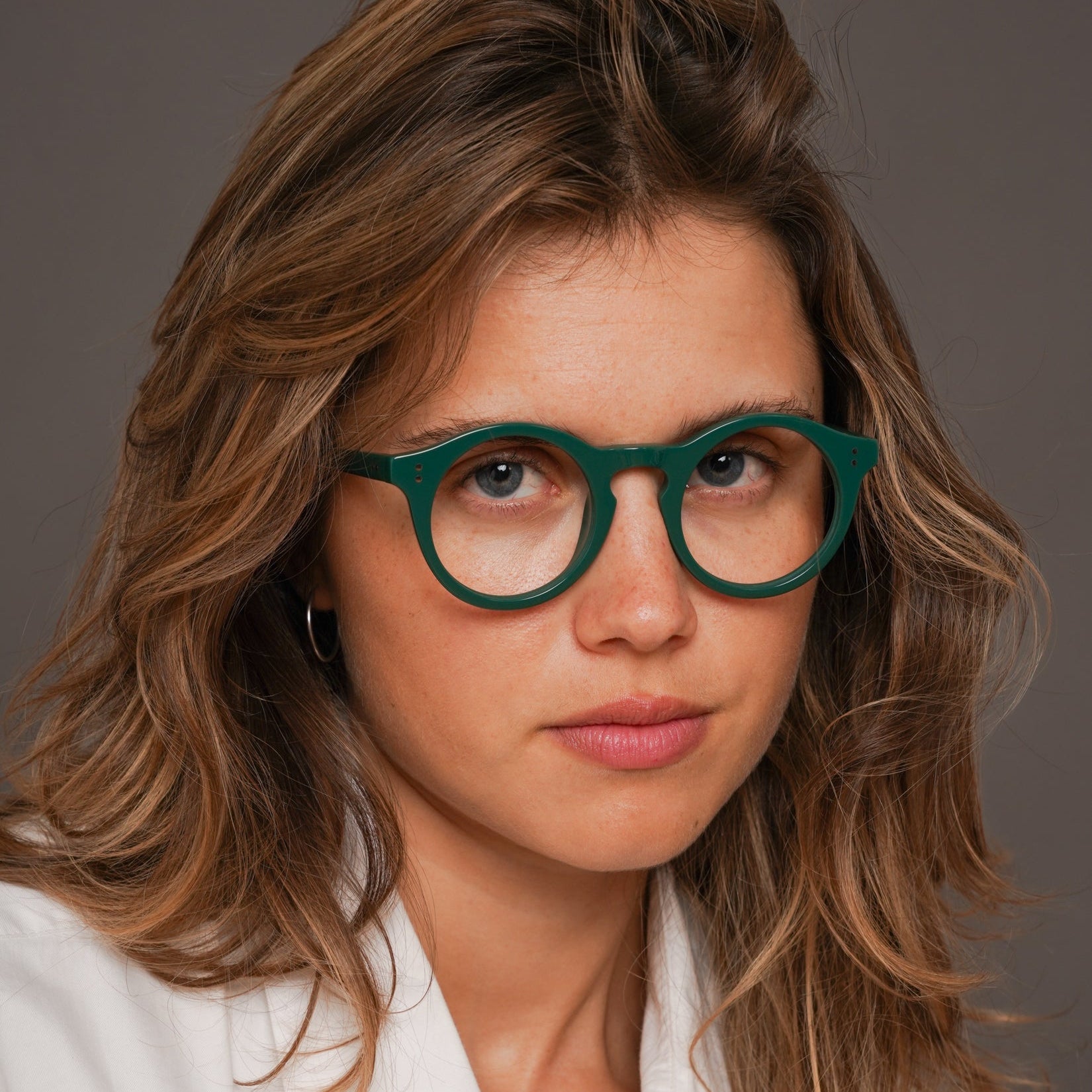 The Spike Moritz — eyeglasses, Mazzucchelli 1849 acetate frame, round shape, Moritz finish.