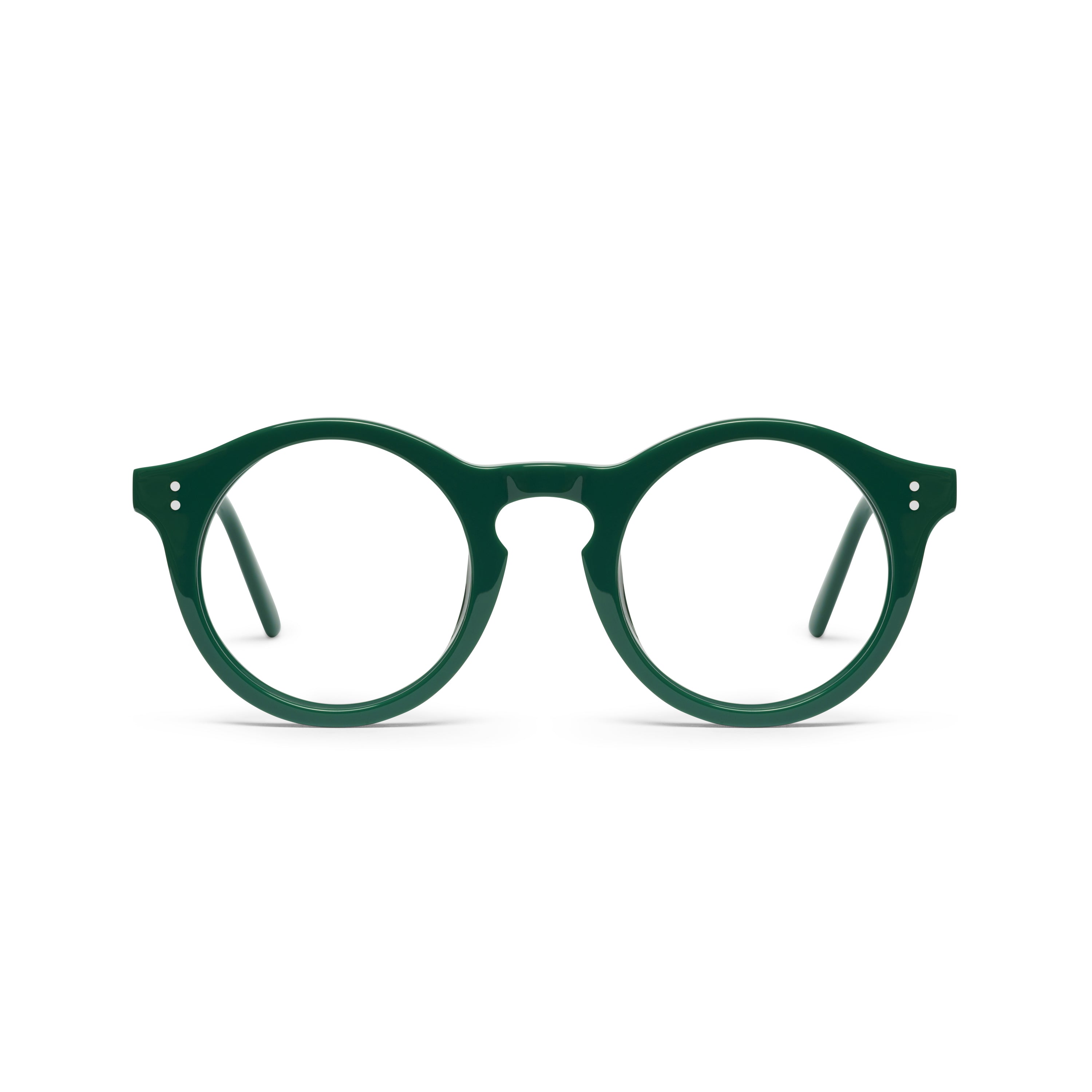 The Spike Moritz — eyeglasses, Mazzucchelli 1849 acetate frame, round shape, Moritz finish.