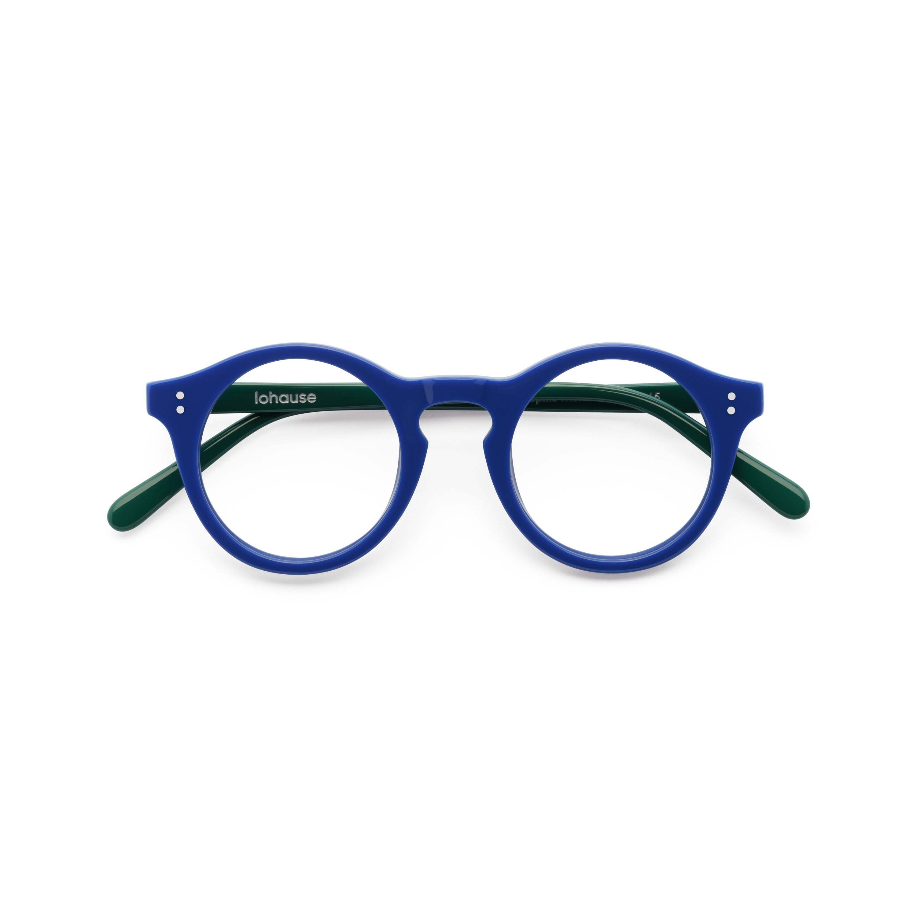 The Spike Moritz — eyeglasses, Mazzucchelli 1849 acetate frame, round shape, Moritz finish.