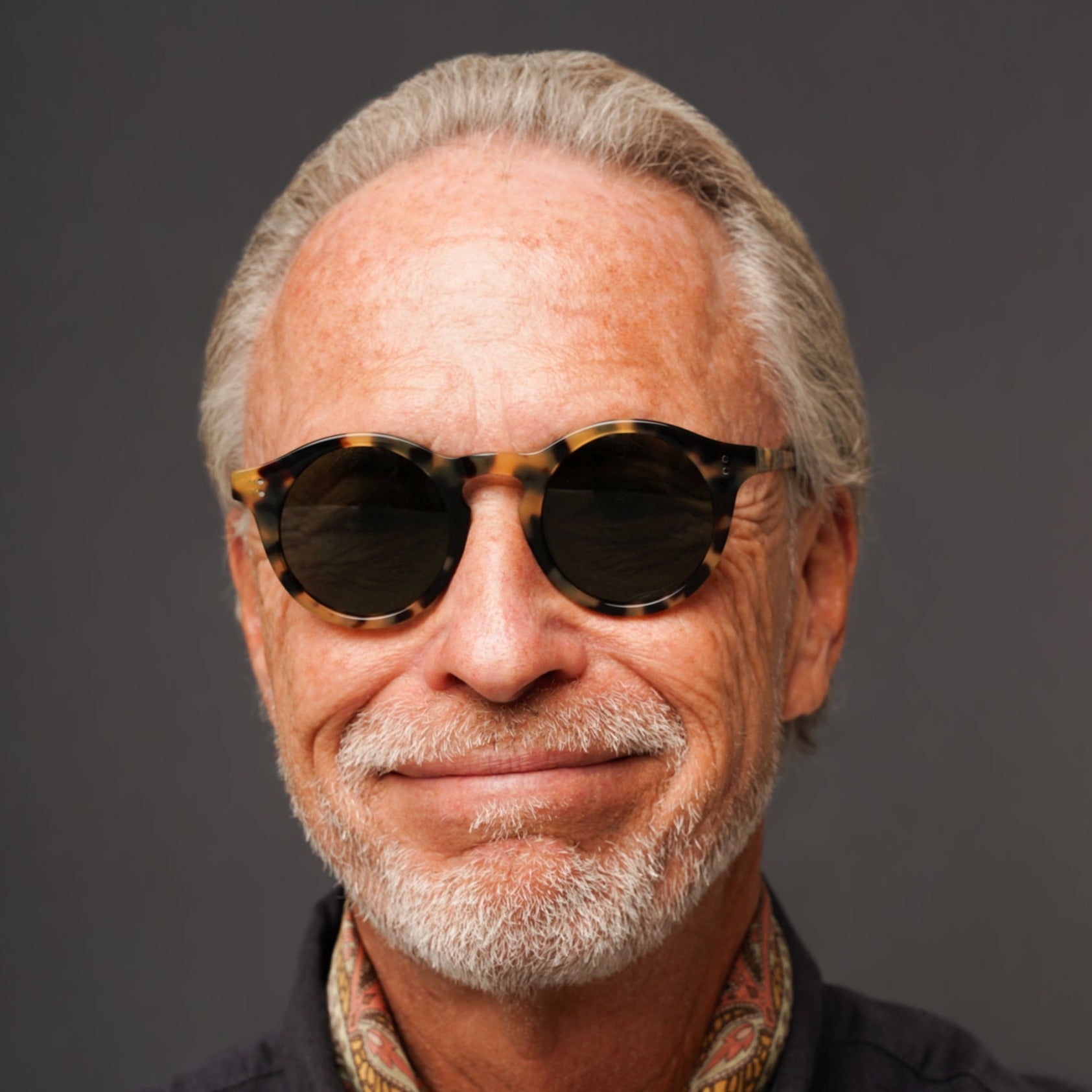 The Spike Tortoise Sunglasses, Mazzucchelli 1849 acetate frame, round shape, in tortoise.