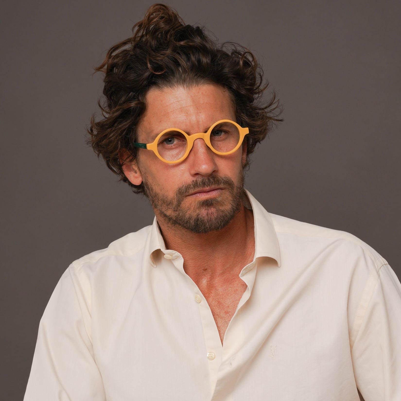 The Winston Belgravia — eyeglasses, Mazzucchelli 1849 acetate frame, round shape, Belgravia finish.