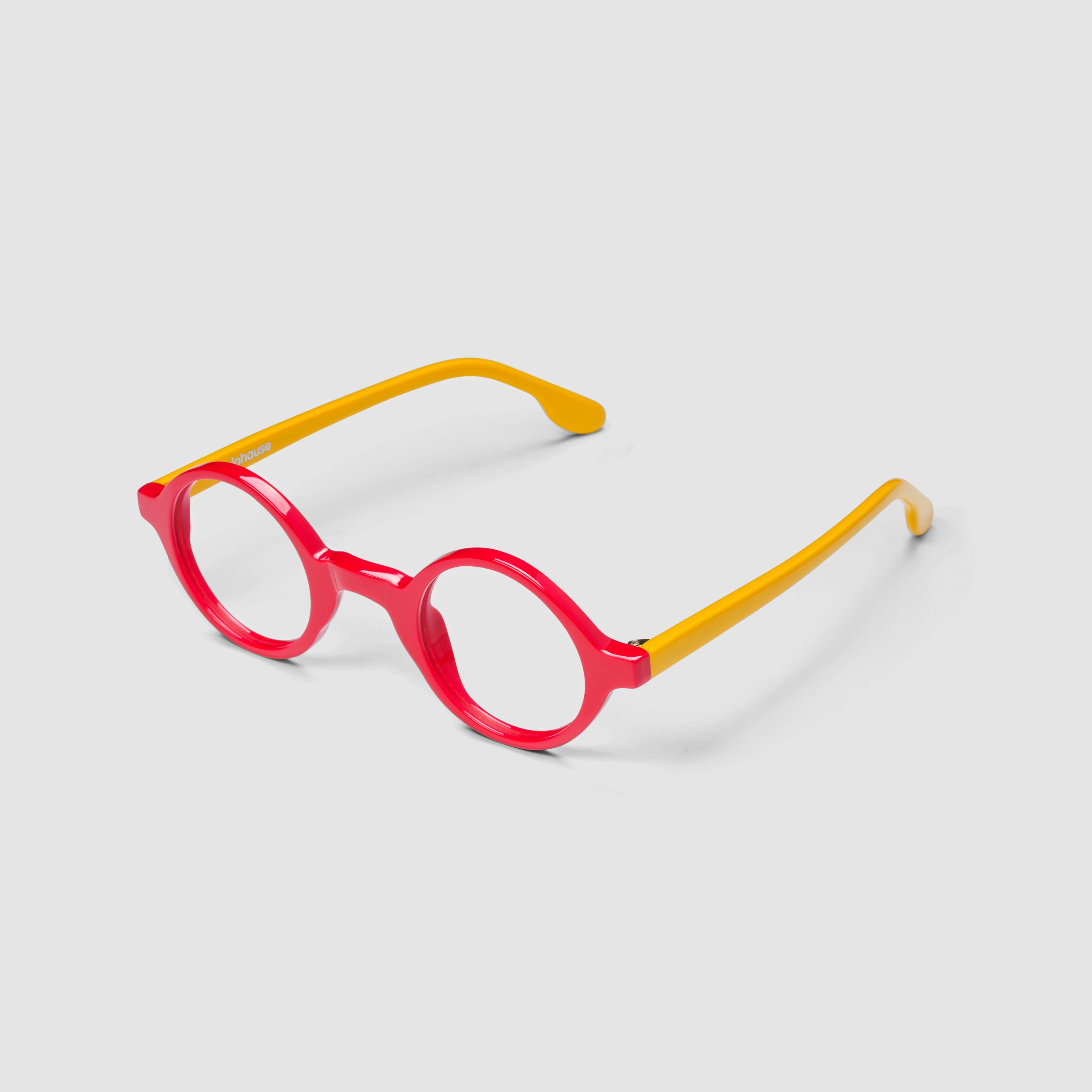 The Winston Bellagio — eyeglasses, Mazzucchelli 1849 acetate frame, round shape, Bellagio finish.