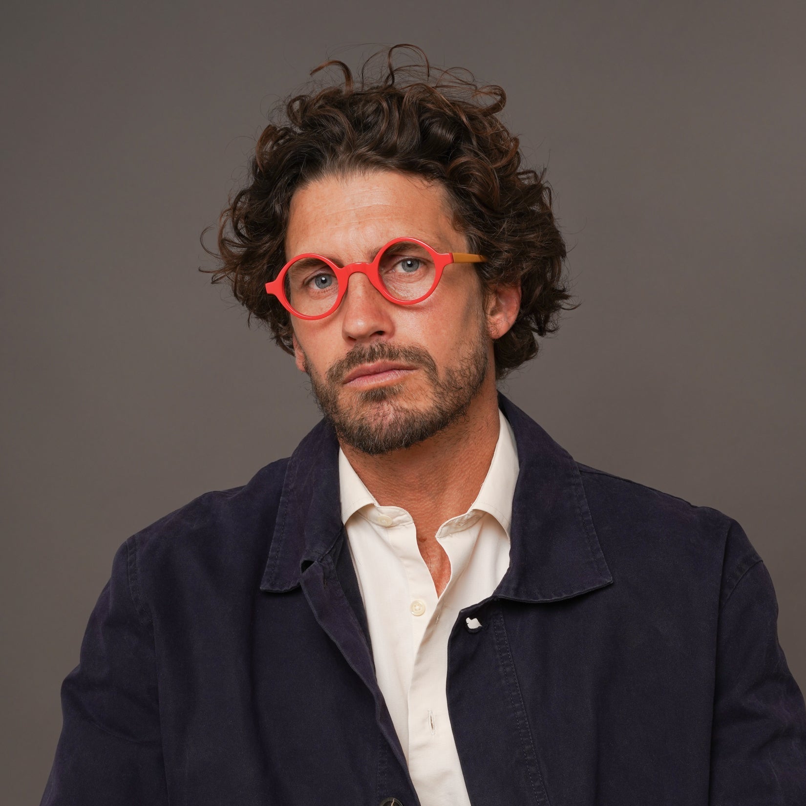 The Winston Bellagio — eyeglasses, Mazzucchelli 1849 acetate frame, round shape, Bellagio finish.