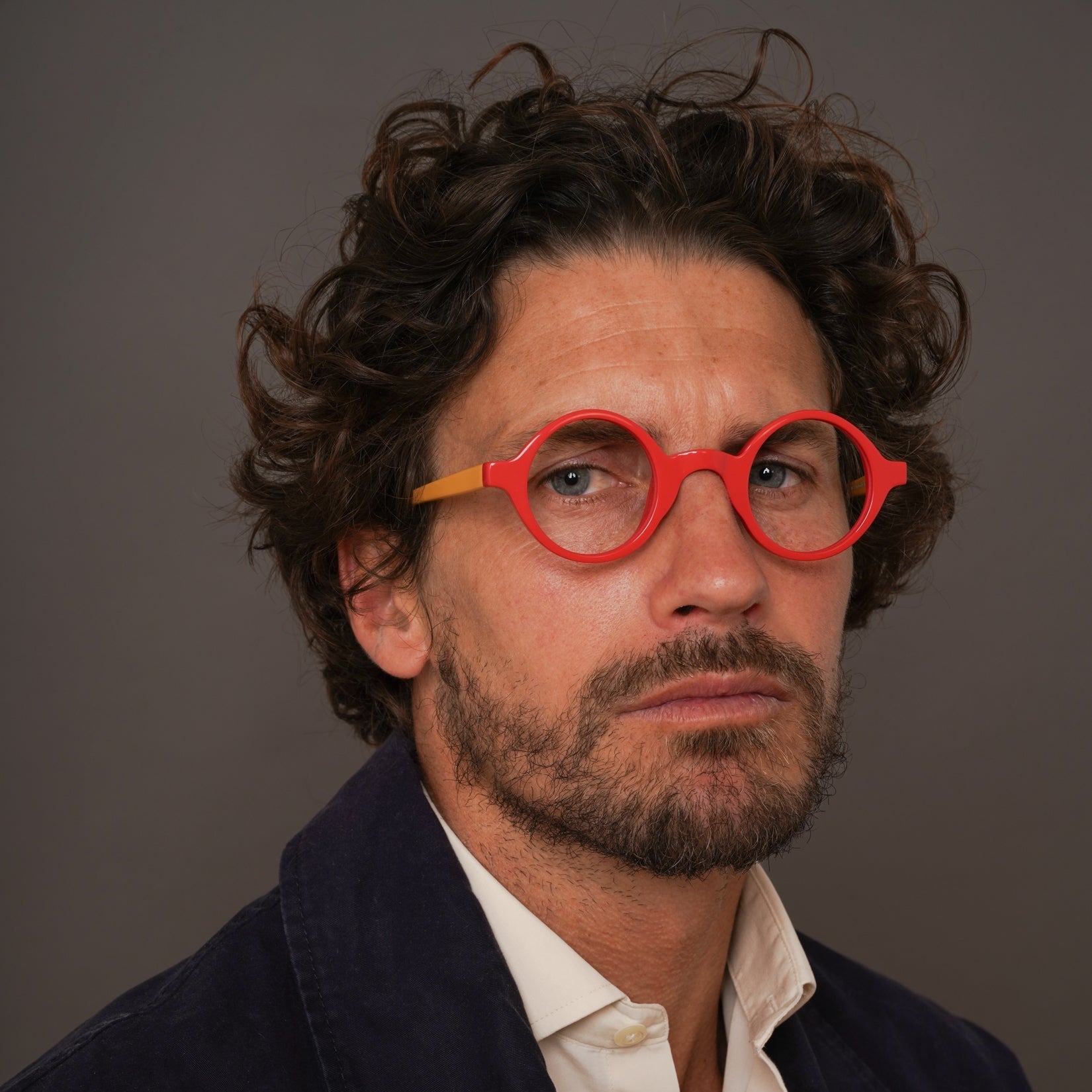 The Winston Bellagio — eyeglasses, Mazzucchelli 1849 acetate frame, round shape, Bellagio finish.
