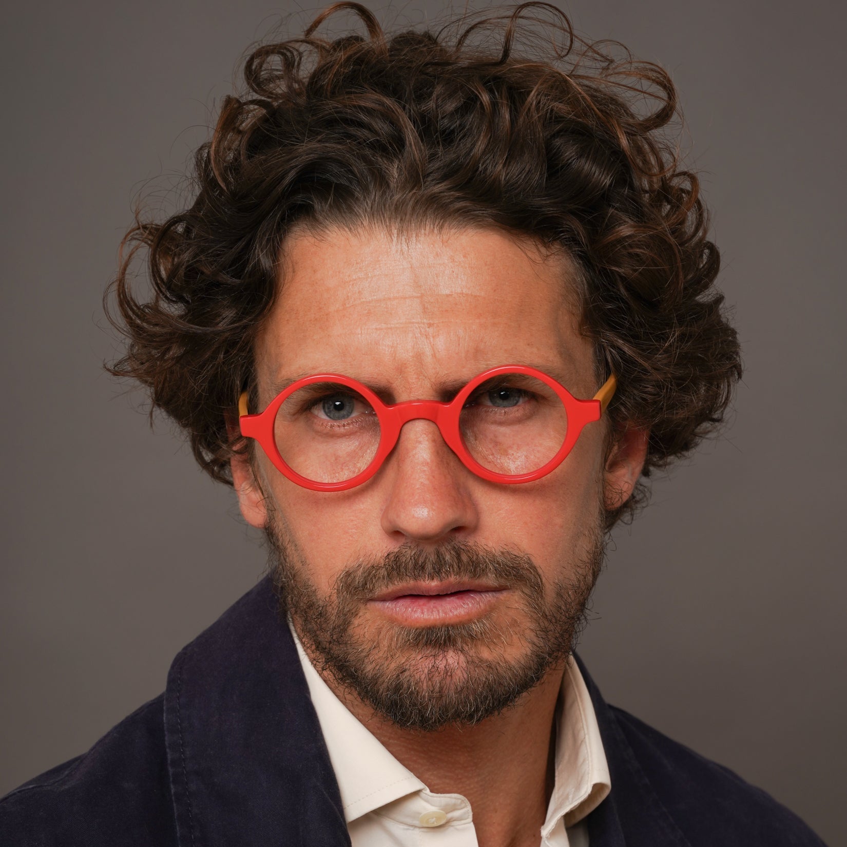 The Winston Bellagio — eyeglasses, Mazzucchelli 1849 acetate frame, round shape, Bellagio finish.
